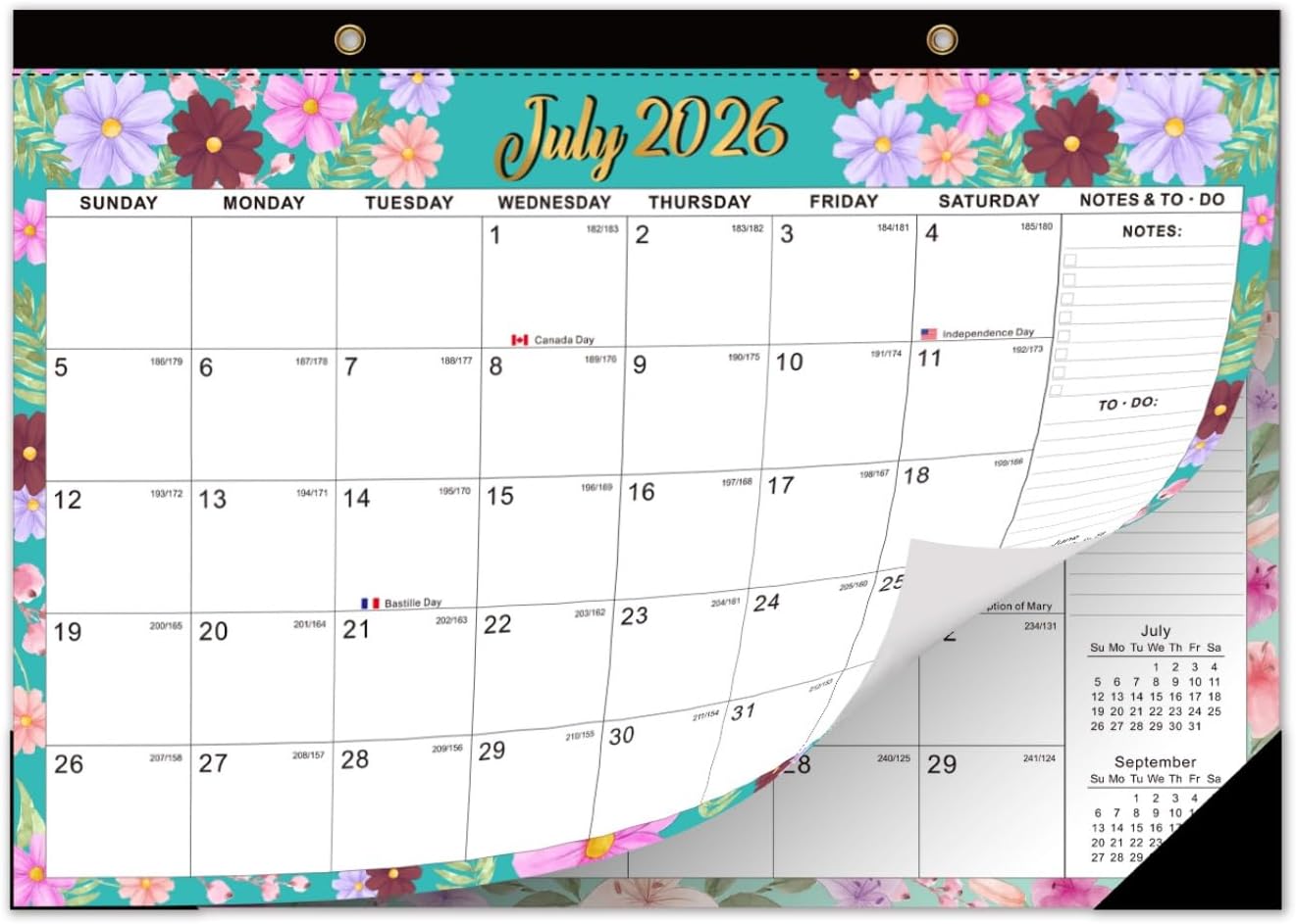 Detalle de Donfulfip calendario de pared 18 meses 📆