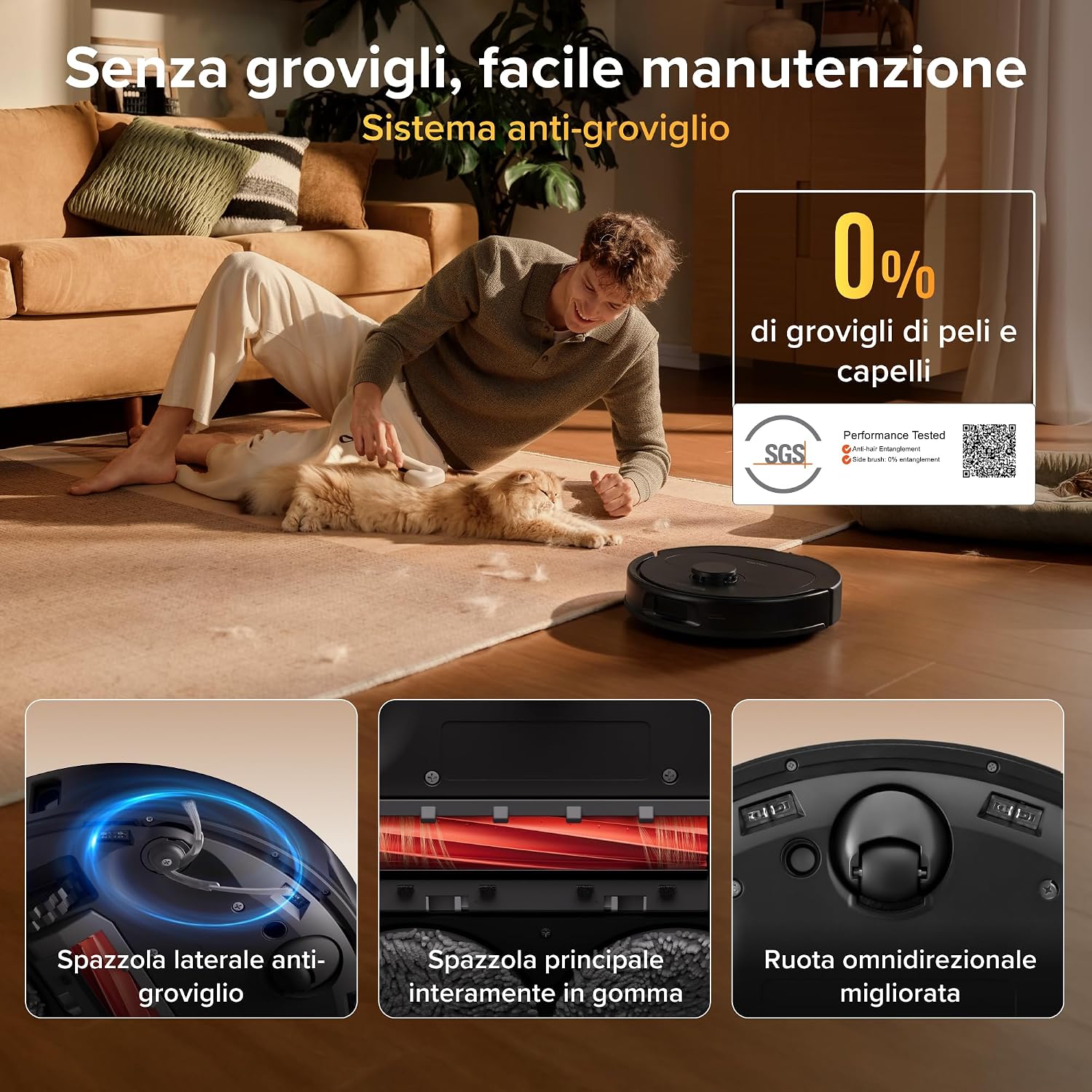 Thumbnail 4 de roborock Qrevo S Pro: Robot Aspirapolvere Lavapavimenti con Lavaggio Panno 75°C
