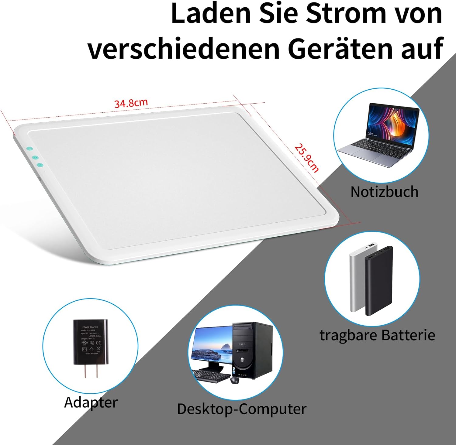 Thumbnail 5 de TOHETO A4 Leuchttisch mit Akku 3500mAh