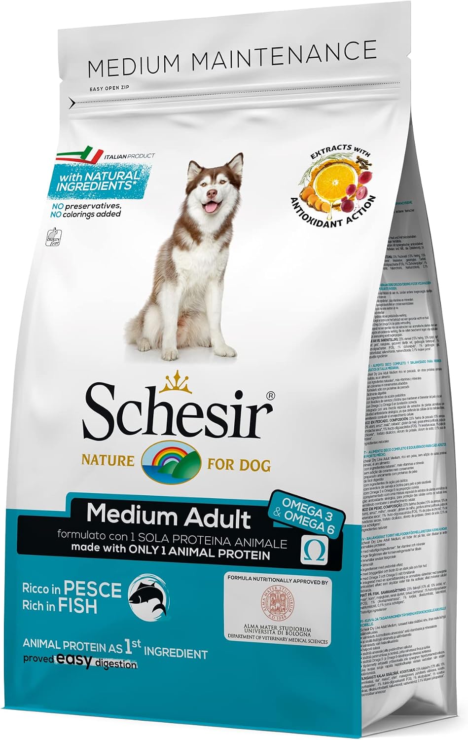Detalle de Schesir Cibo Secco per Cani Adulti di Taglia Media – Pesce, Crocchette, Sacco da 3 kg