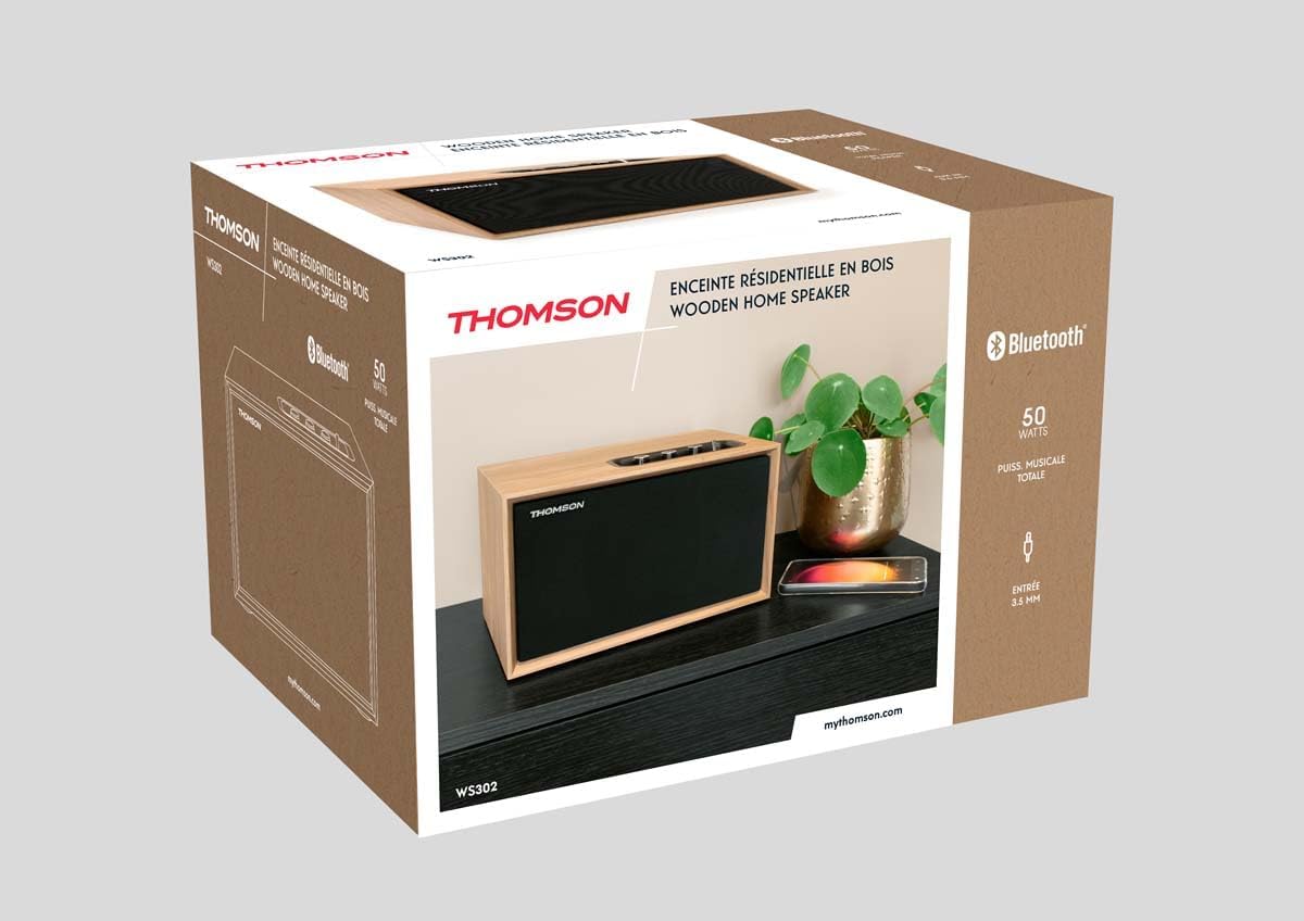 Thumbnail 3 de THOMSON Enceinte résidentielle en bois Cosy avec Bluetooth 5.3, 50 W et entrée 3,5 mm