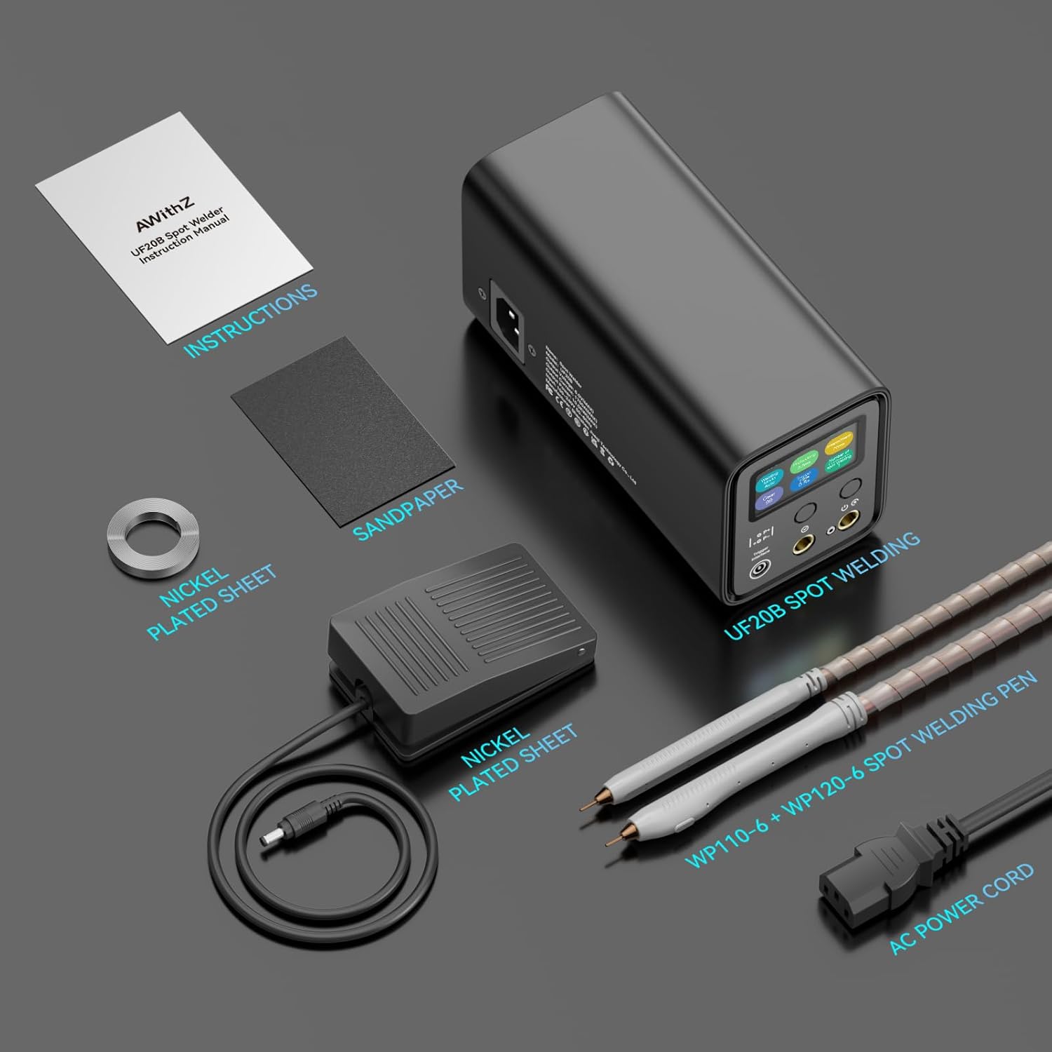 Thumbnail 6 de AWithZ UF20B Capacitor Battery Spot Welder (3-in-1 Auto, Manual & Foot Pedal) for 18650 and LiFePO4 Packs