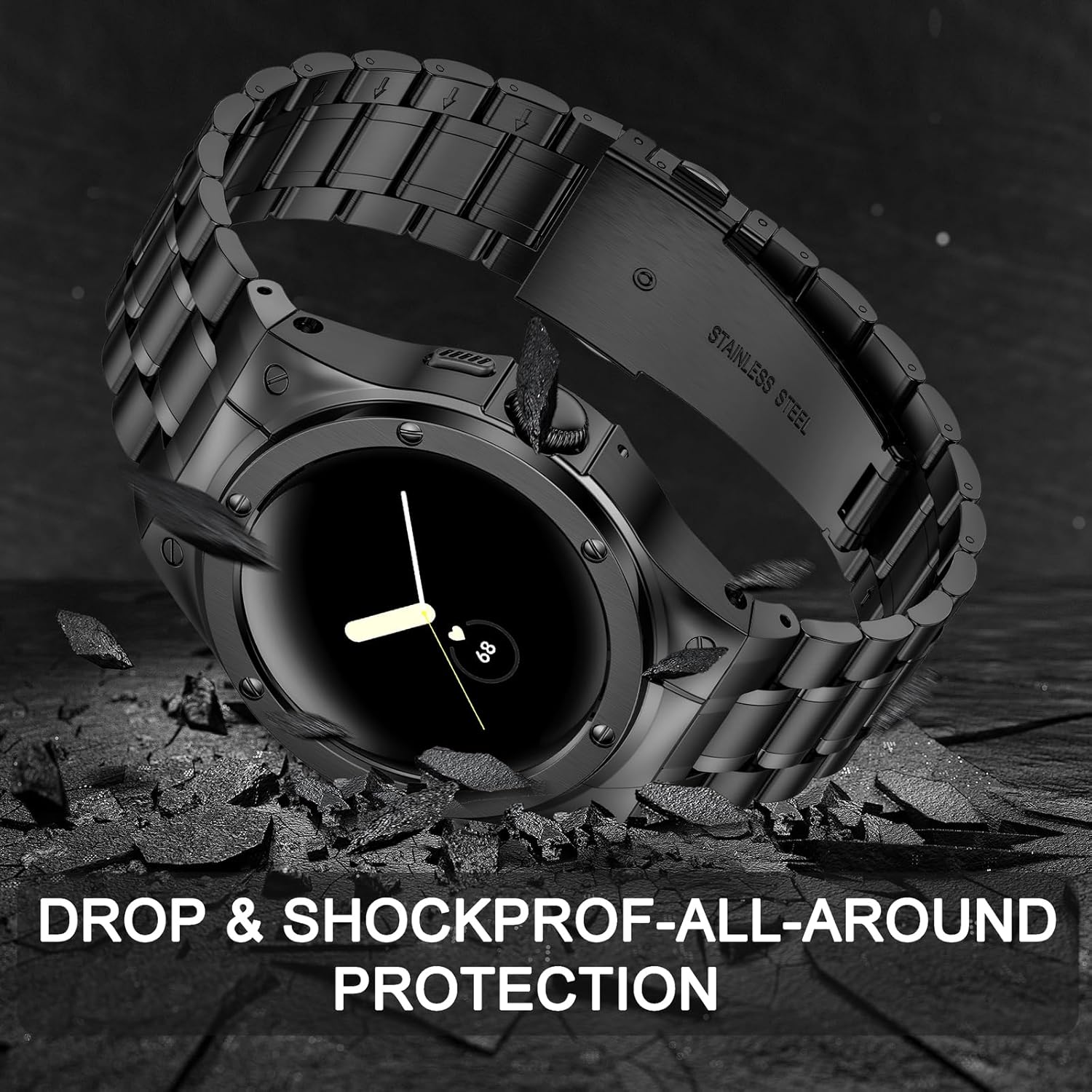 Thumbnail 5 de SUPLINK Stainless Steel Case and Bands for Google Pixel Watch 3 (45mm) – Rugged Metal Band & Case