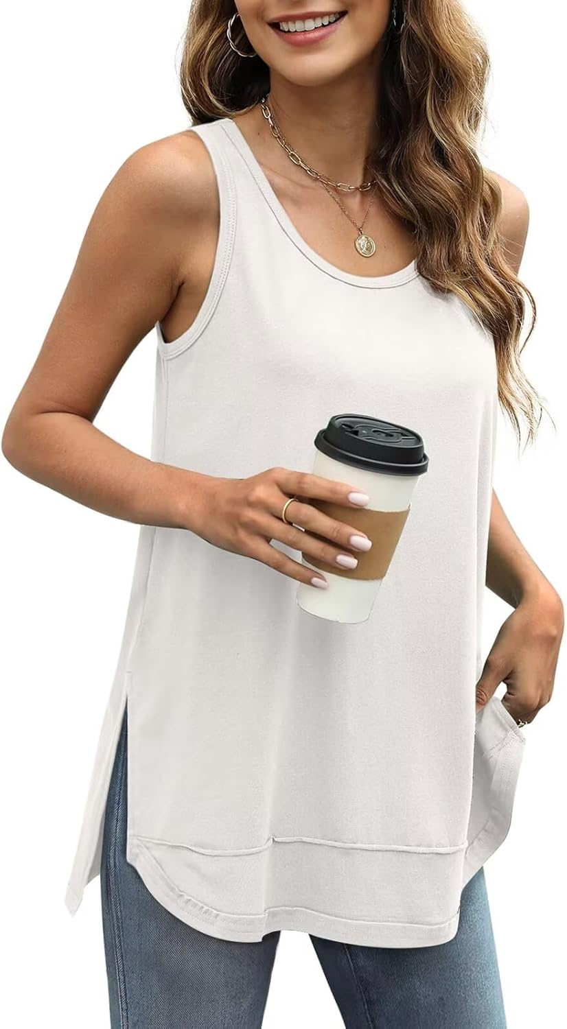 Thumbnail 6 de WIHOLL Damen Tank Top – sommerliches, leichtes Rundhals-Top mit schlanker Passform