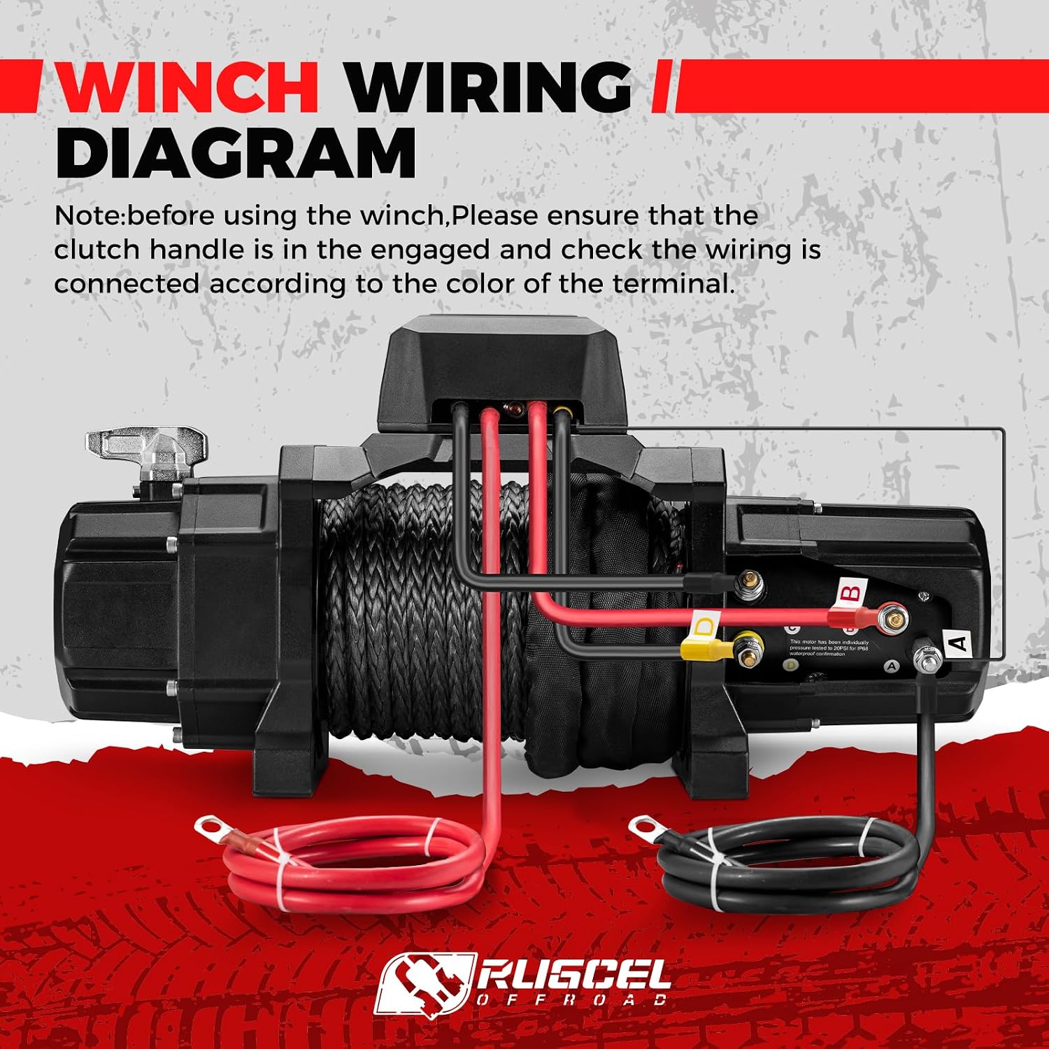 Detalle de RUGCEL WINCH 20000lb 12V Heavy Duty Truck Winch
