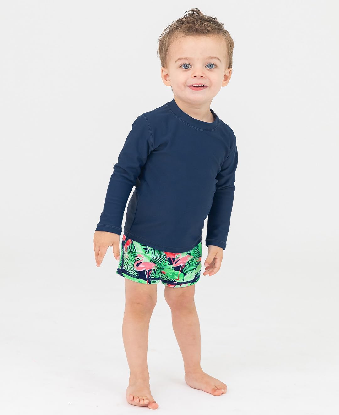 Detalle de RUGGEDBUTTS Baby/Toddler Boys Long Sleeve Rash Guard with UPF 50+
