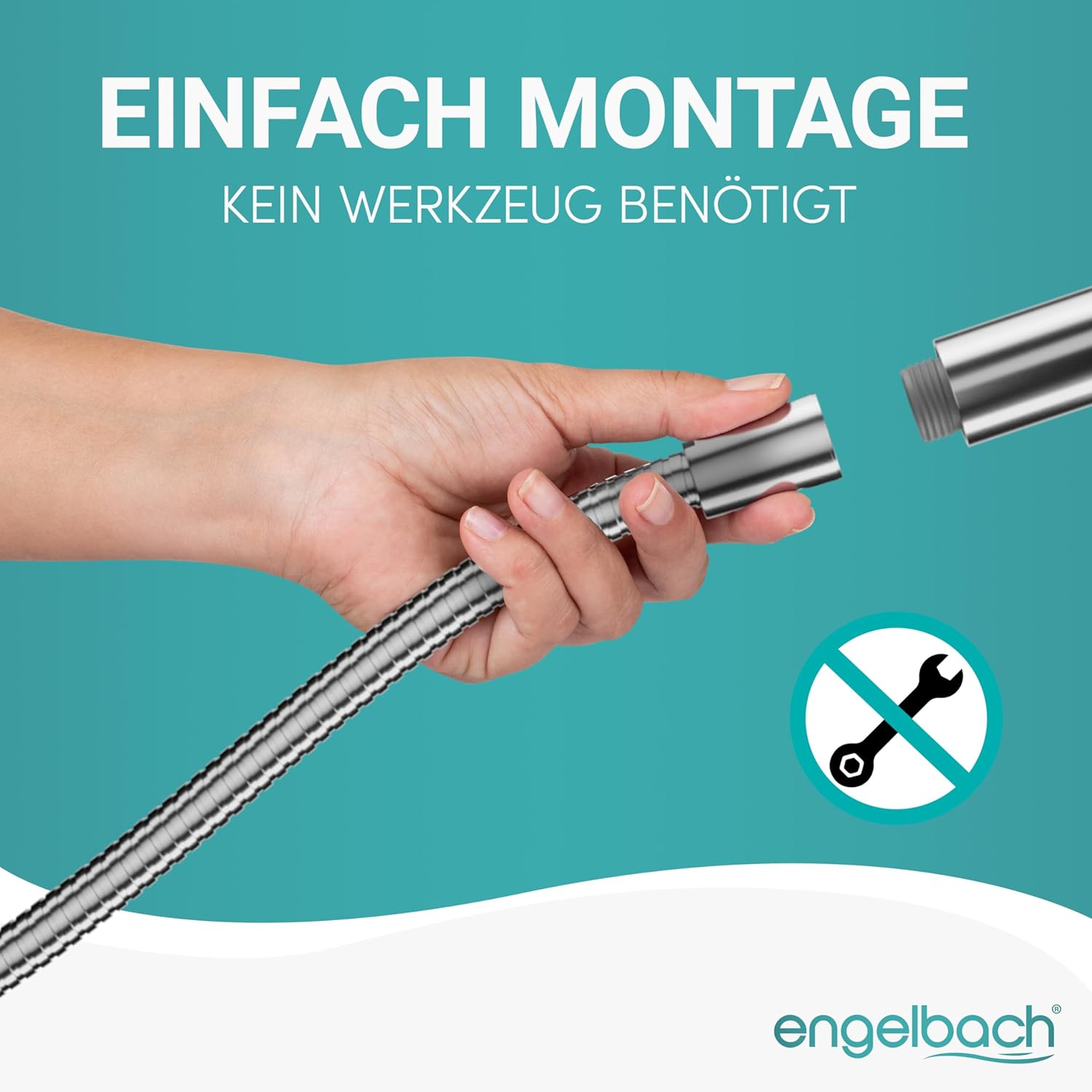 Thumbnail 5 de Engelbach Duschschlauch 1,5 m aus Edelstahl – robust, knickgeschützt und Made in Germany
