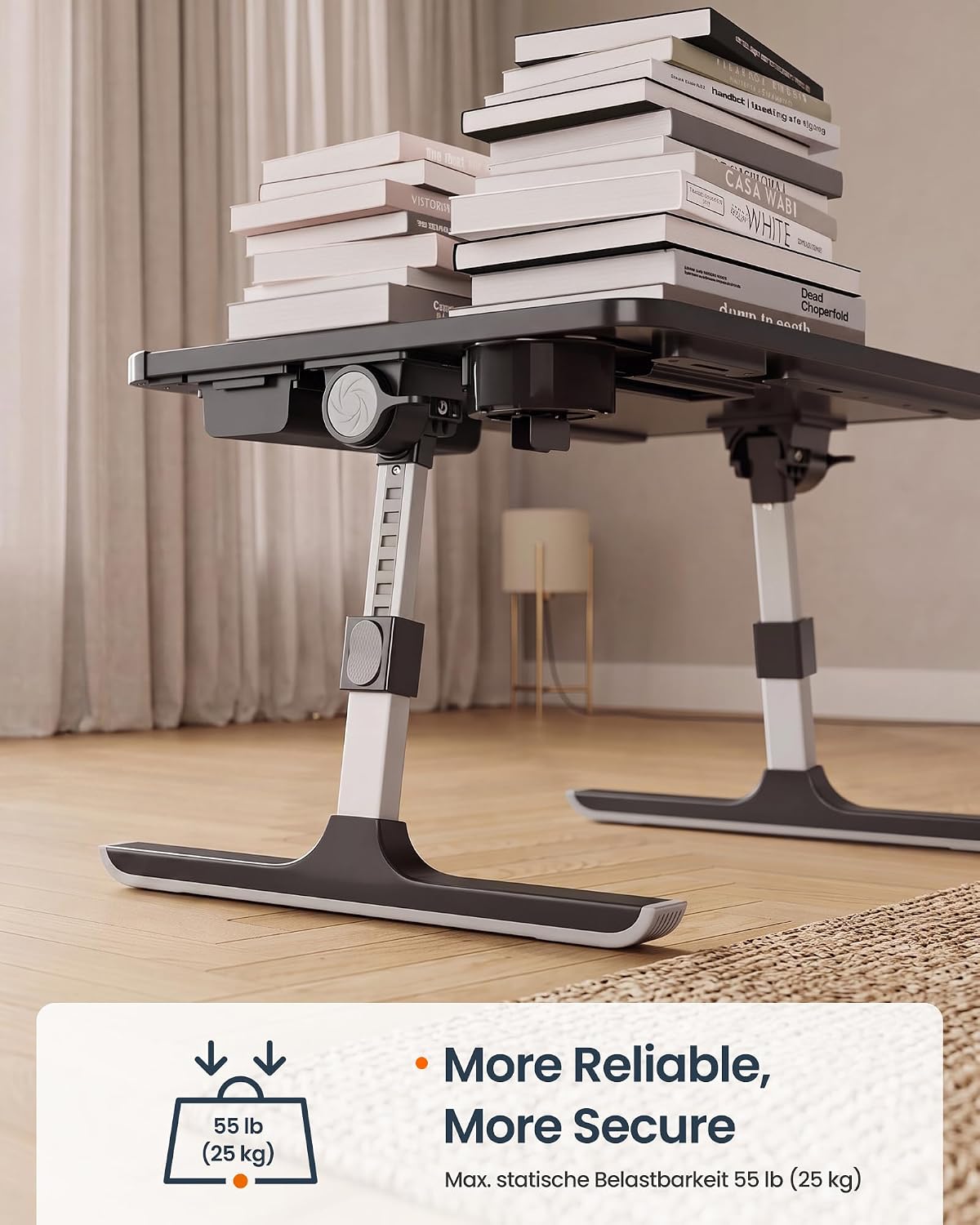 Detalle de SONGMICS HOME Adjustable Laptop Desk, 55.1 lb Capacity