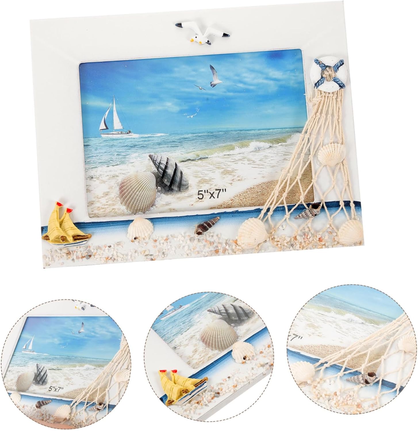 Thumbnail 4 de AOKWAWALIY kreativer hölzerner Bilderrahmen – Fotohalter für Tischdekoration (9,45 x 7,48 Zoll)