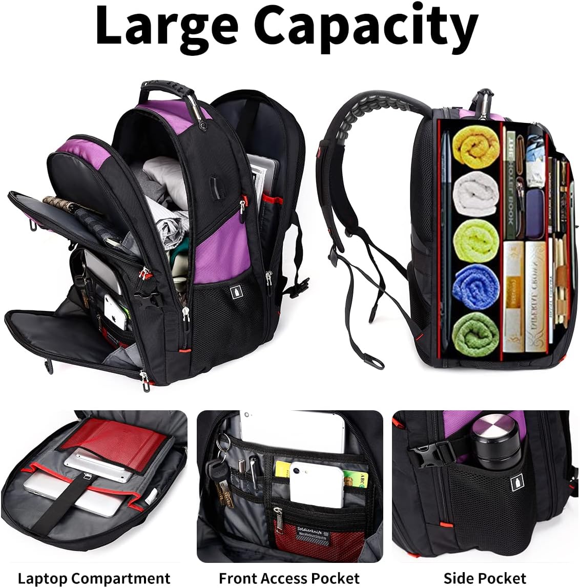 Detalle 2 de SHRRADOO Laptop Backpack 50L