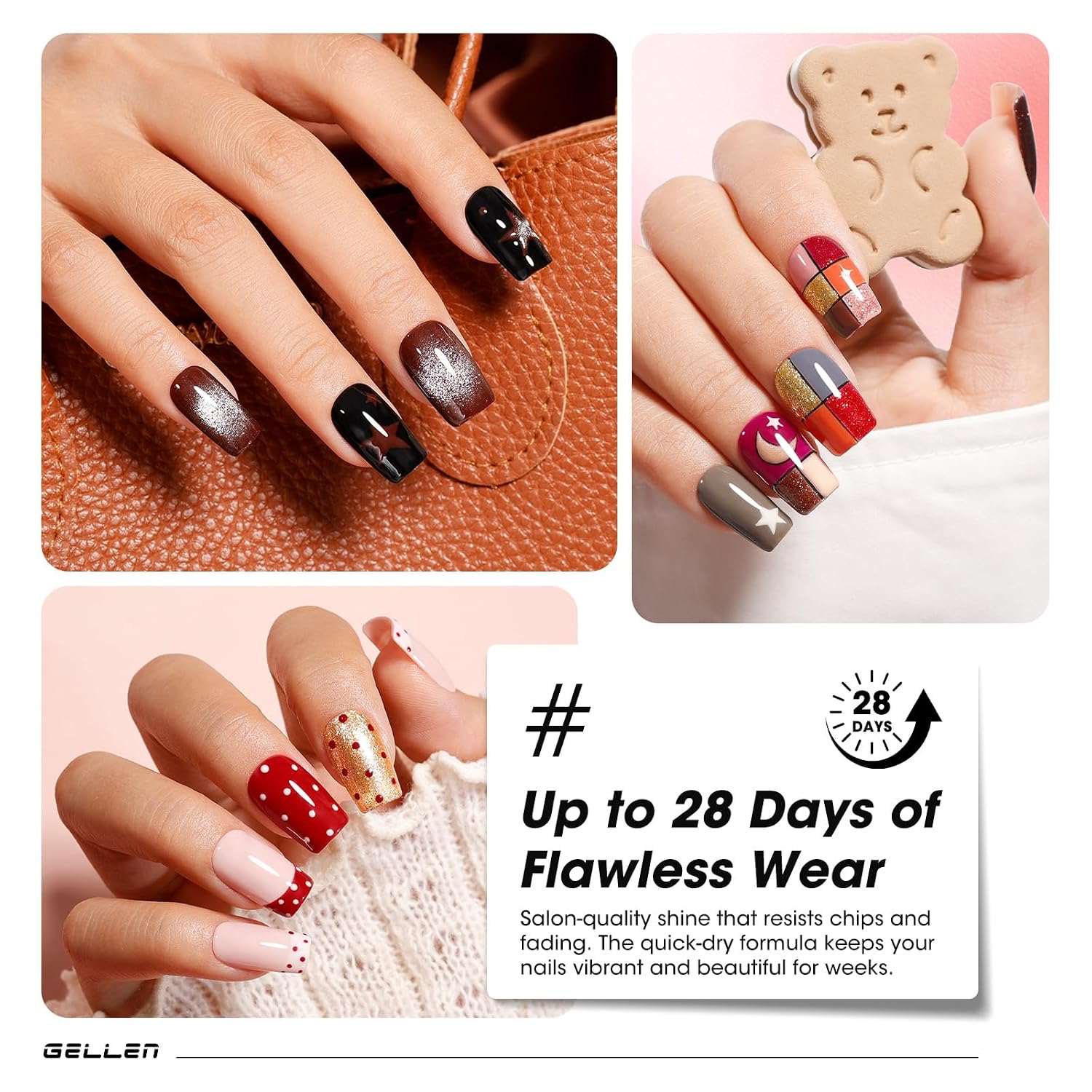 Detalle 1 de GELLEN Gel Nail Polish Set 24-Piece