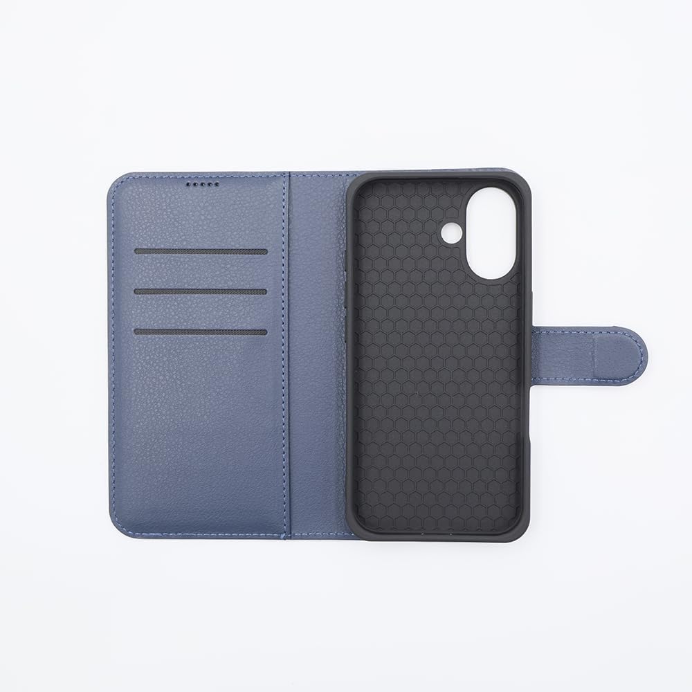 Detalle de イングレム IJ-IP46ELC1BR/DY3 iPhone 16用手帳型ケース ダヤン、衝撃吸収・レンズ保護・Qi充電対応