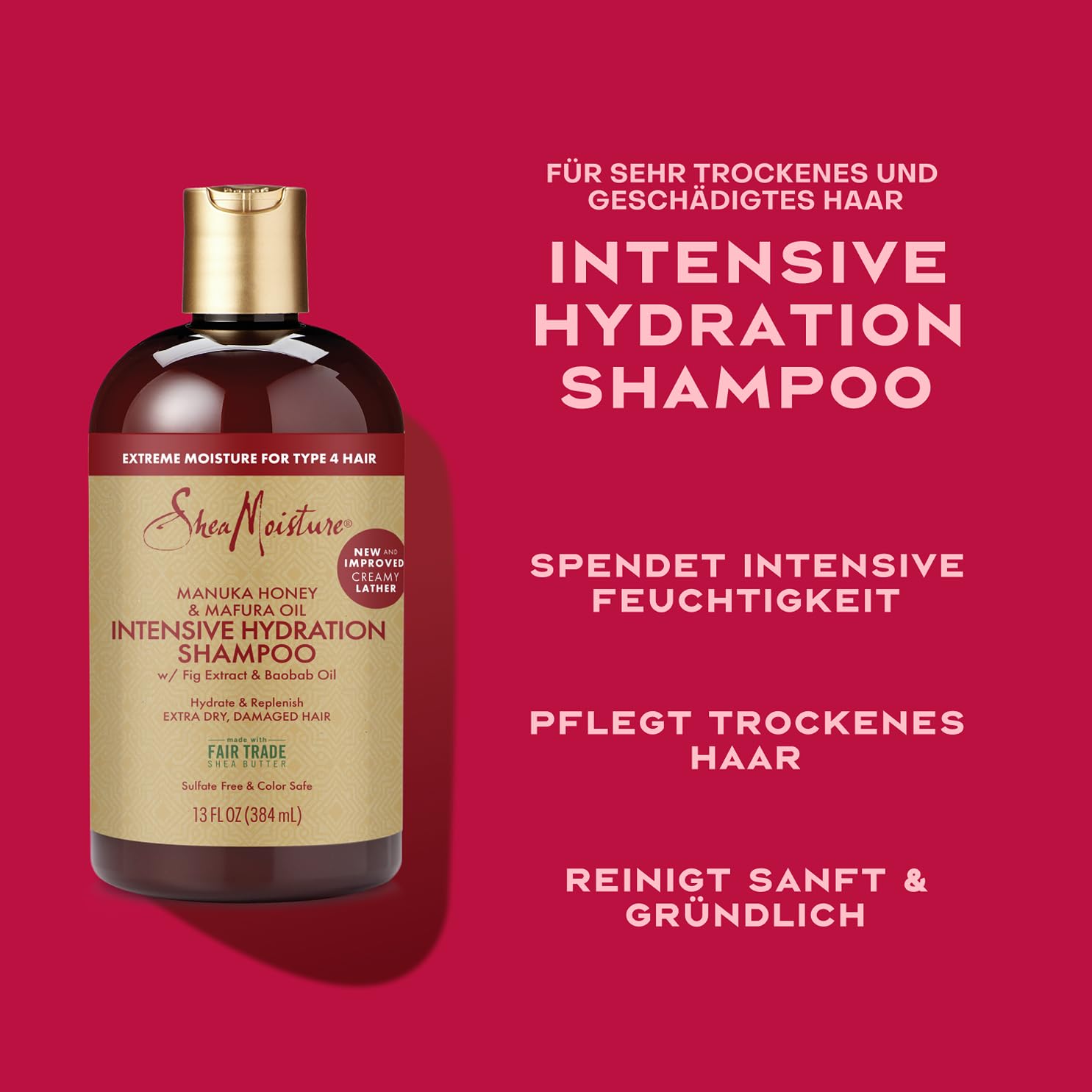 Thumbnail 1 de SHEA MOISTURE Moisture Manuka Honey & Mafura Oil Shampoo – Intensive Feuchtigkeit für lockiges Haar