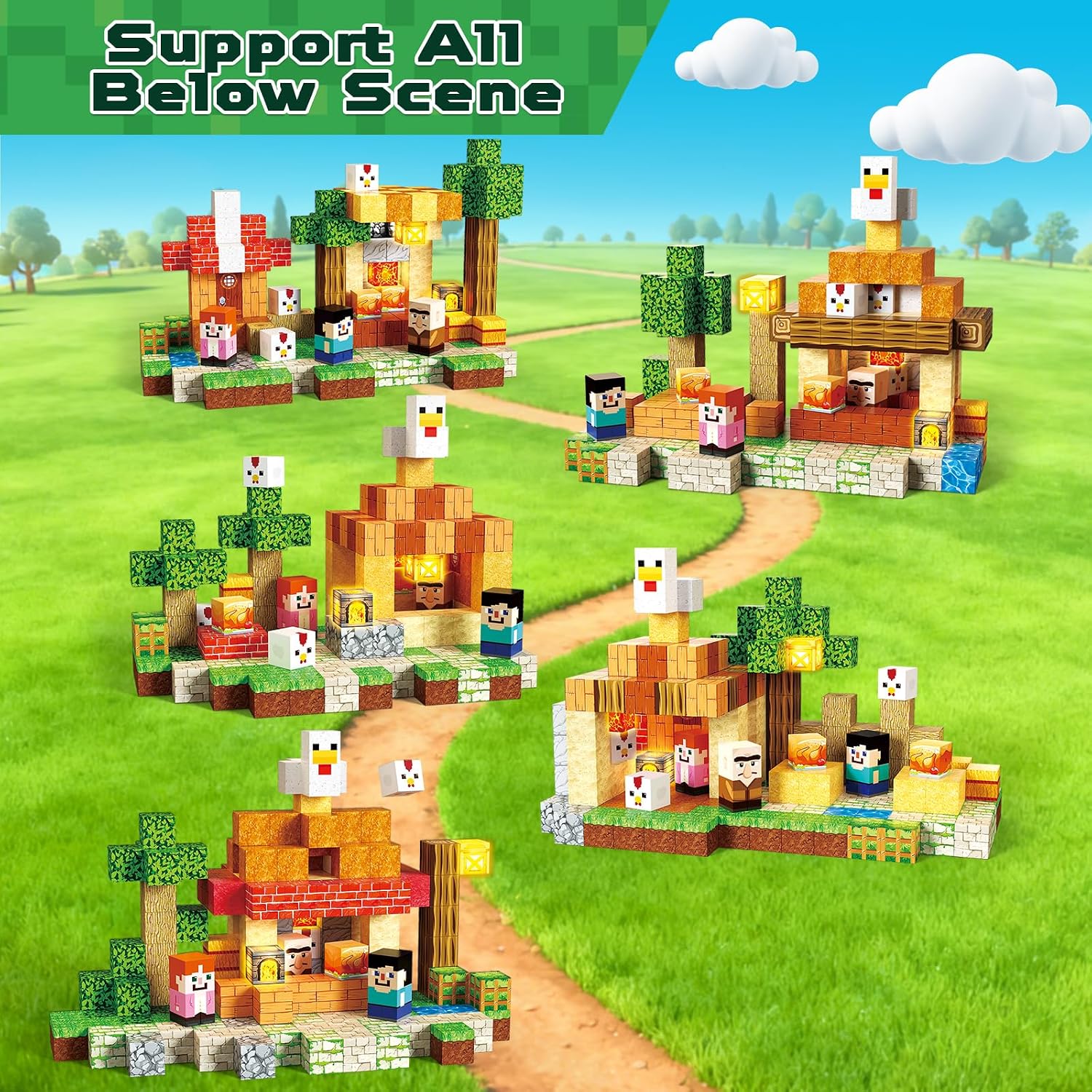 Detalle de ToyUnited Magnetic Blocks 200PCS magnetic building set 🧩