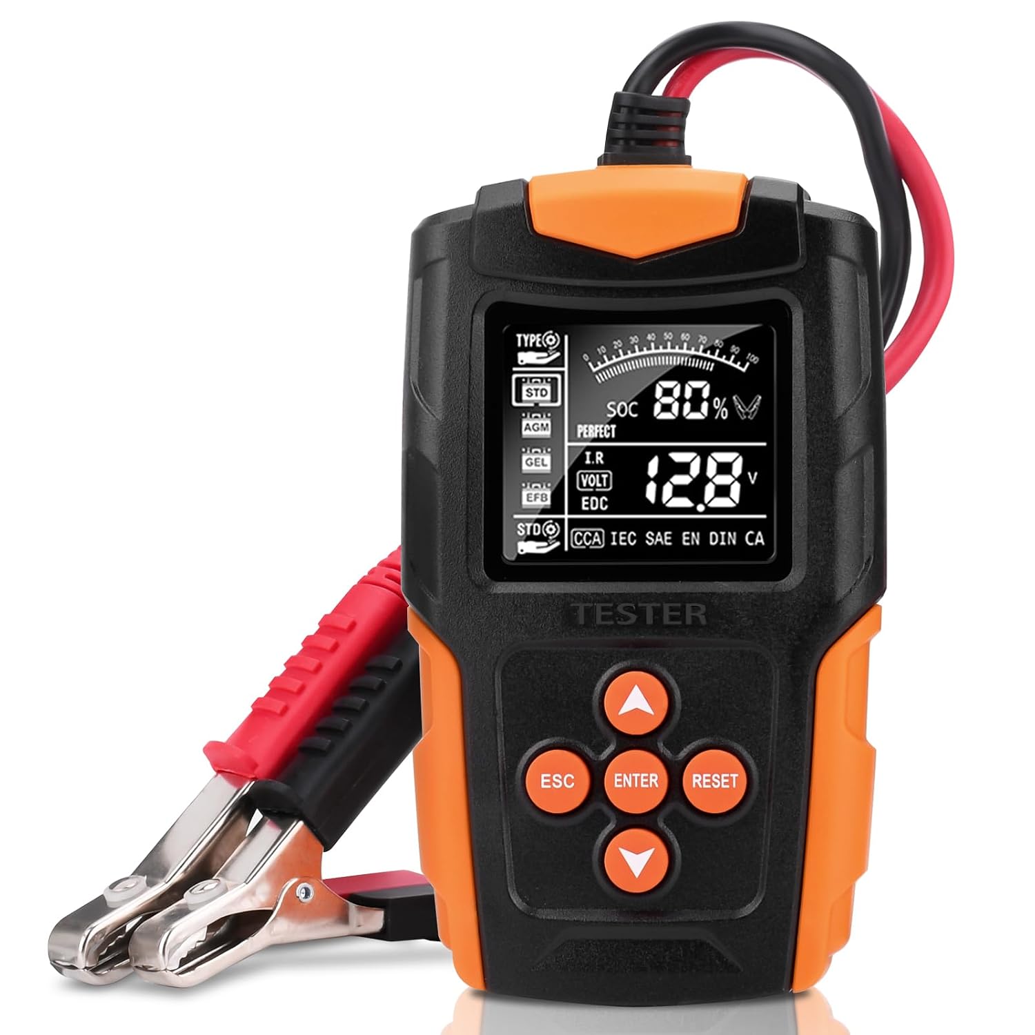 Detalle de Heemol 12 V/24 V accutester met lcd voor auto- en voertuigaccu’s