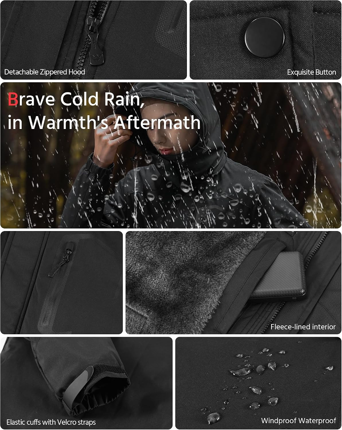 Detalle 2 de Wulcea Graphene Heated Jacket for Women, Fur-Lined with Adjustable Heat