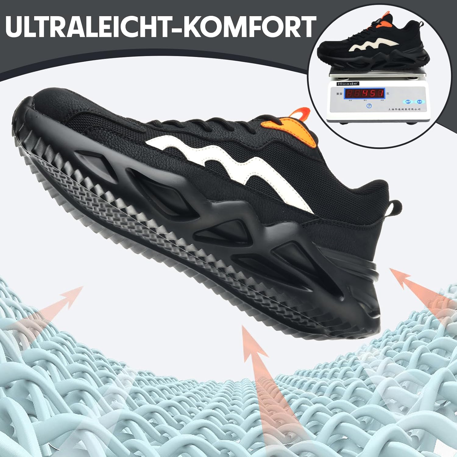 Thumbnail 5 de Chaussures de sécurité AFJYG avec embout acier, semelle anti-crevaison Kevlar et semelle antidérapante (EU 37-46)