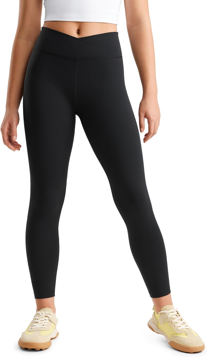 Detalle de CRZ YOGA Ragazze Butterluxe leggings vita alta incrociati con croce V