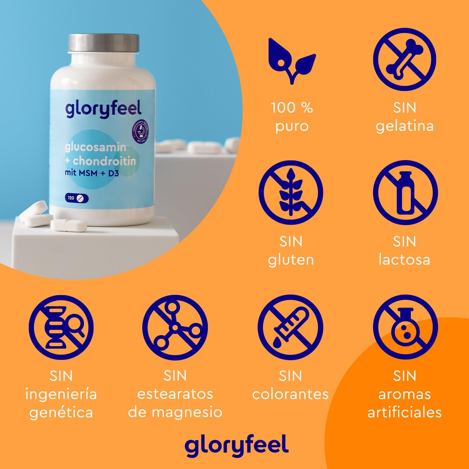 Detalle 2 de Glucosamina Condroitina 120 tabletas