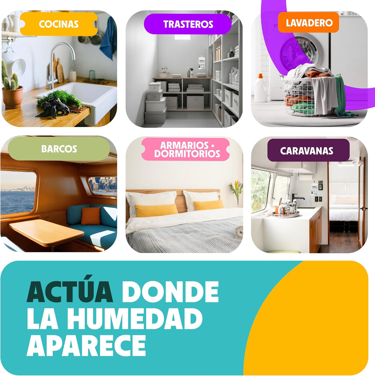 Detalle de Bolsas antihumedad DRYBOSS para armarios XL (pack 10, 2,5 kg) para absorber condensación y olores
