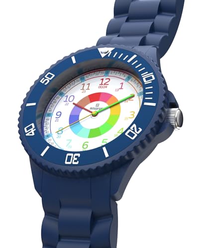 Detalle de Weayege Montre Bracelet Éducative pour Enfants – Cadran coloré, lunette tournante et lecture facile de l’heure