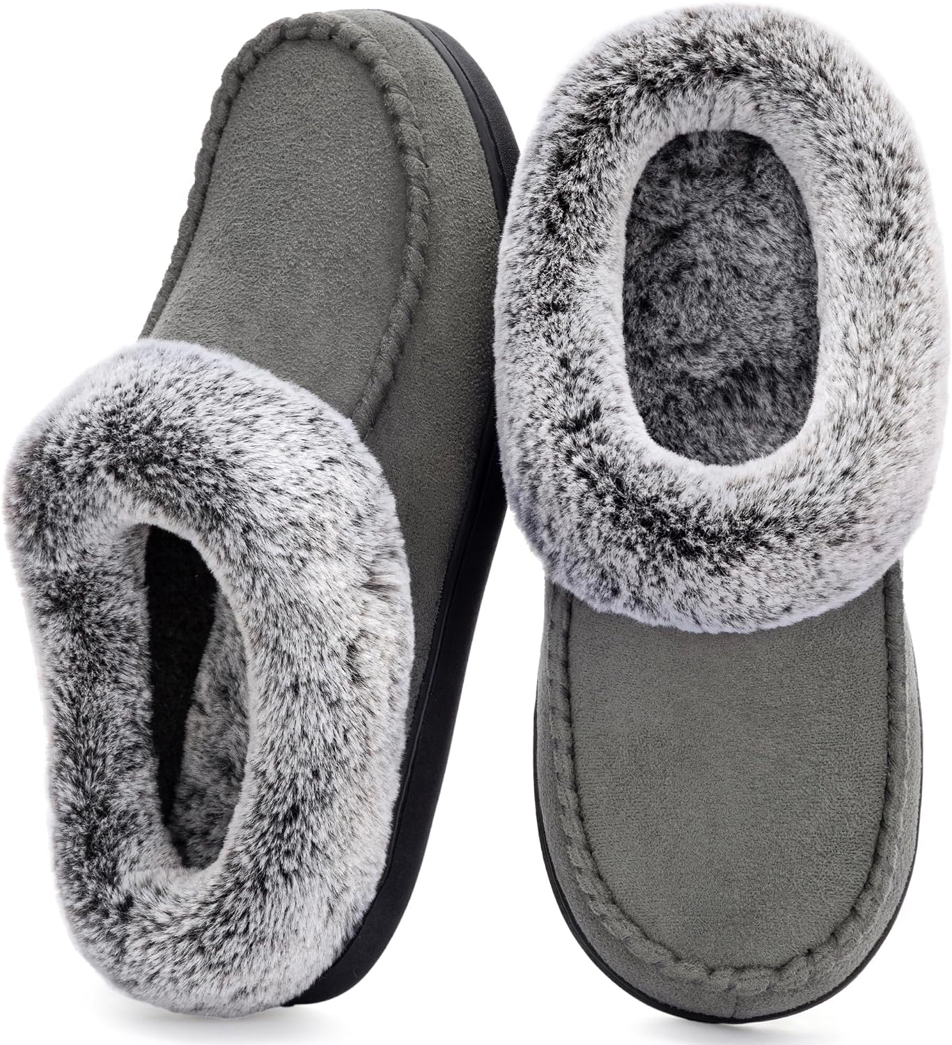 Thumbnail 6 de ULTRAIDEAS Women's Memory Foam Slippers with Suede, Faux Fur, and Rubber Sole
