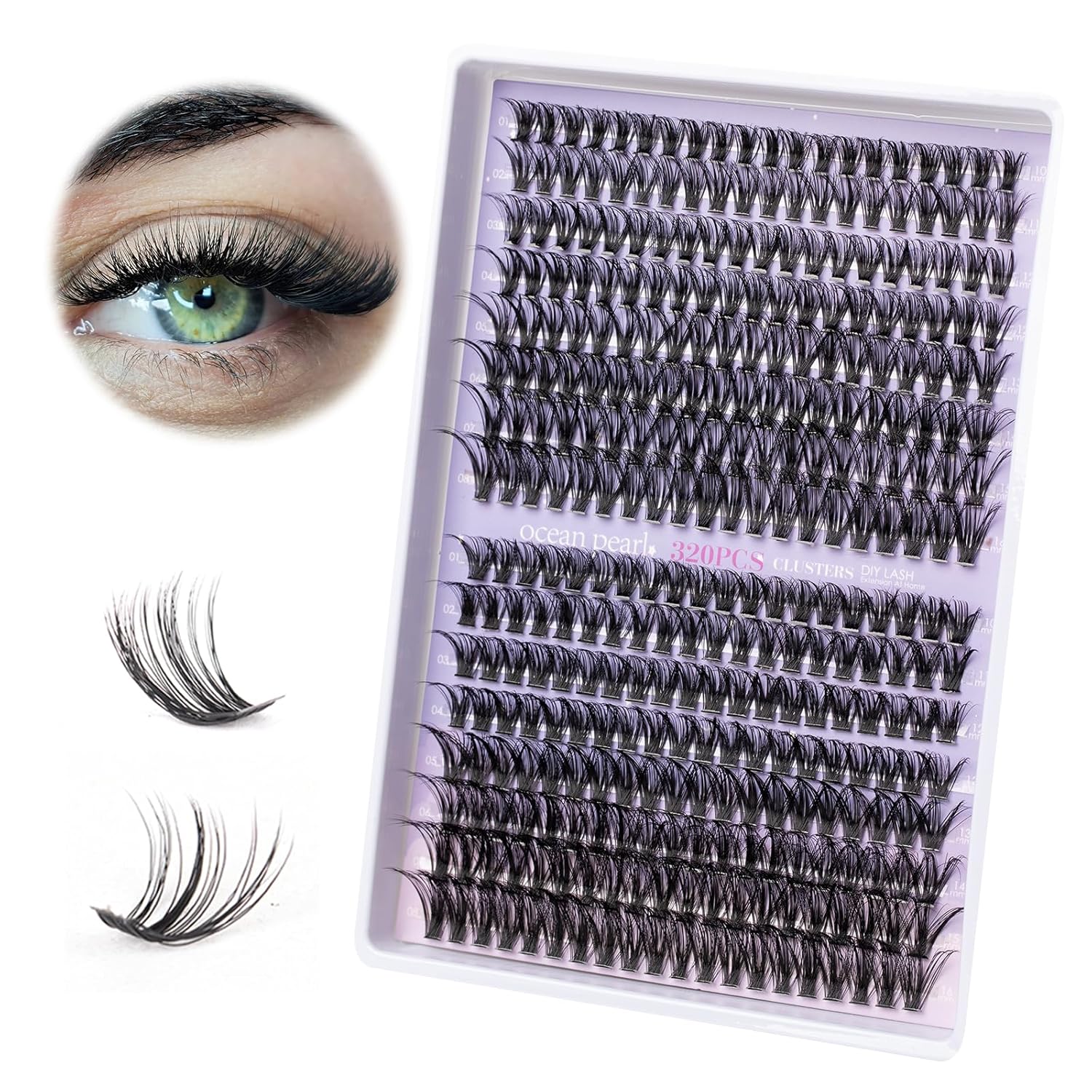 Thumbnail 4 de OCEAN PEARL 40D 50D Lash Clusters Kit 320 pcs ๐