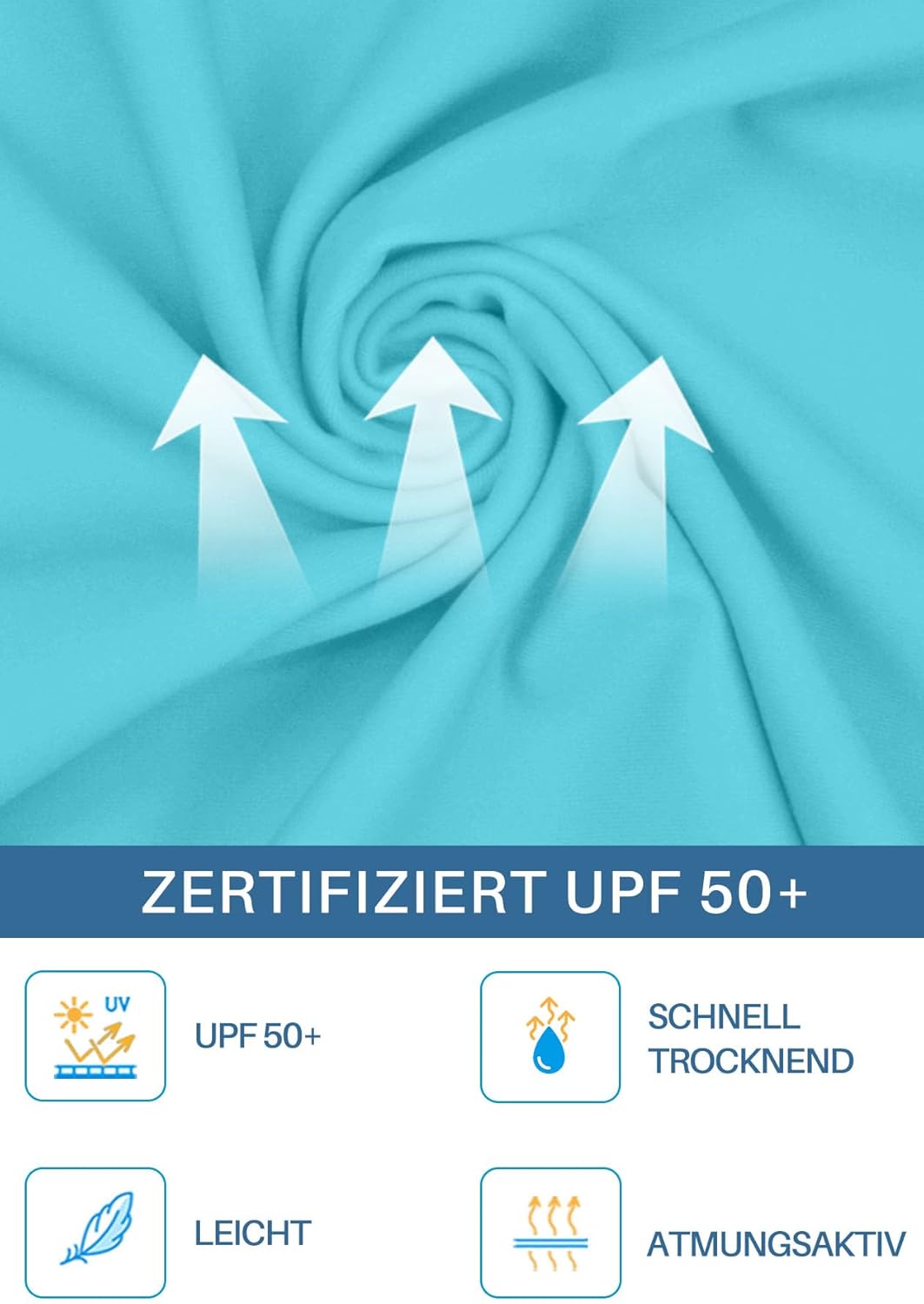 Detalle de BesserBay Mädchen UV Shirt UPF 50+ Raglanärmel Schwimmshirt mit Rüschensaum (Größen 110–160)