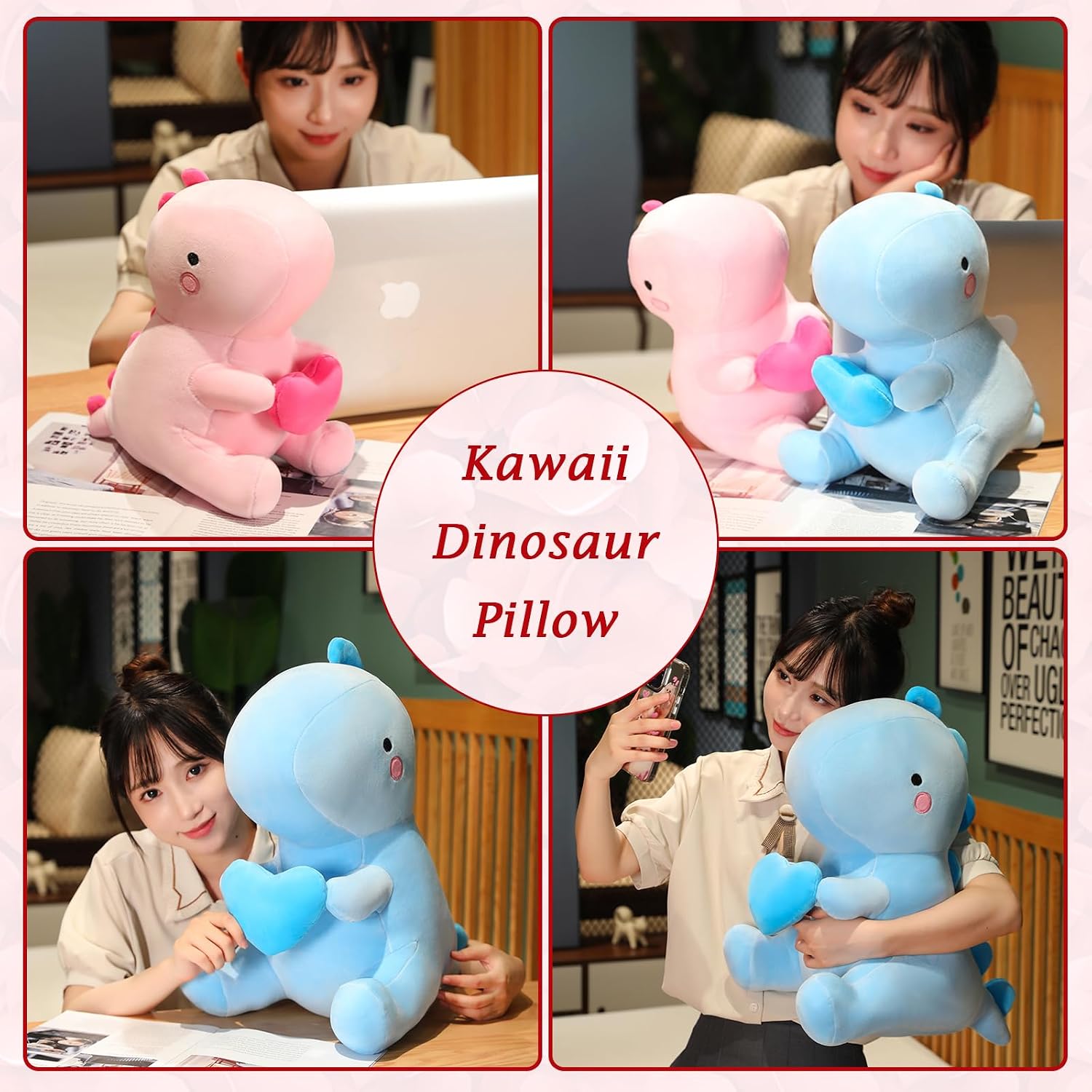 Detalle 1 de Dinosaur plush heart 30cm