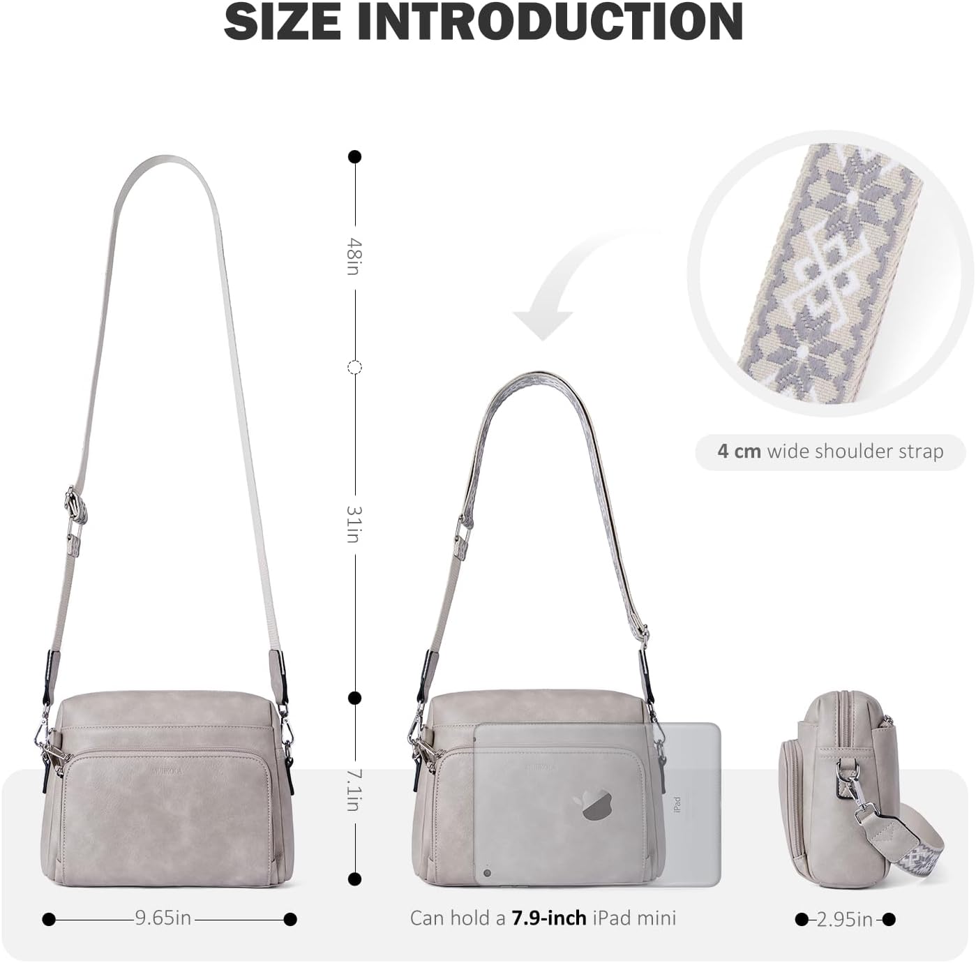 Thumbnail 3 de MUIIKOLA Umhängetasche Damen Kreuzbody