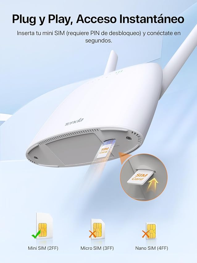 Thumbnail 2 de Tenda 4G06 Router 4G VoLTE 📶 Conecta 32 Dispositivos