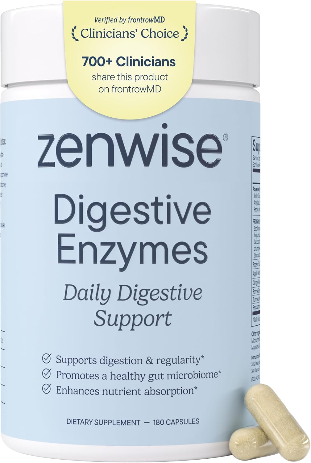Detalle de Zenwise Health Digestive Enzymes, 180 Count