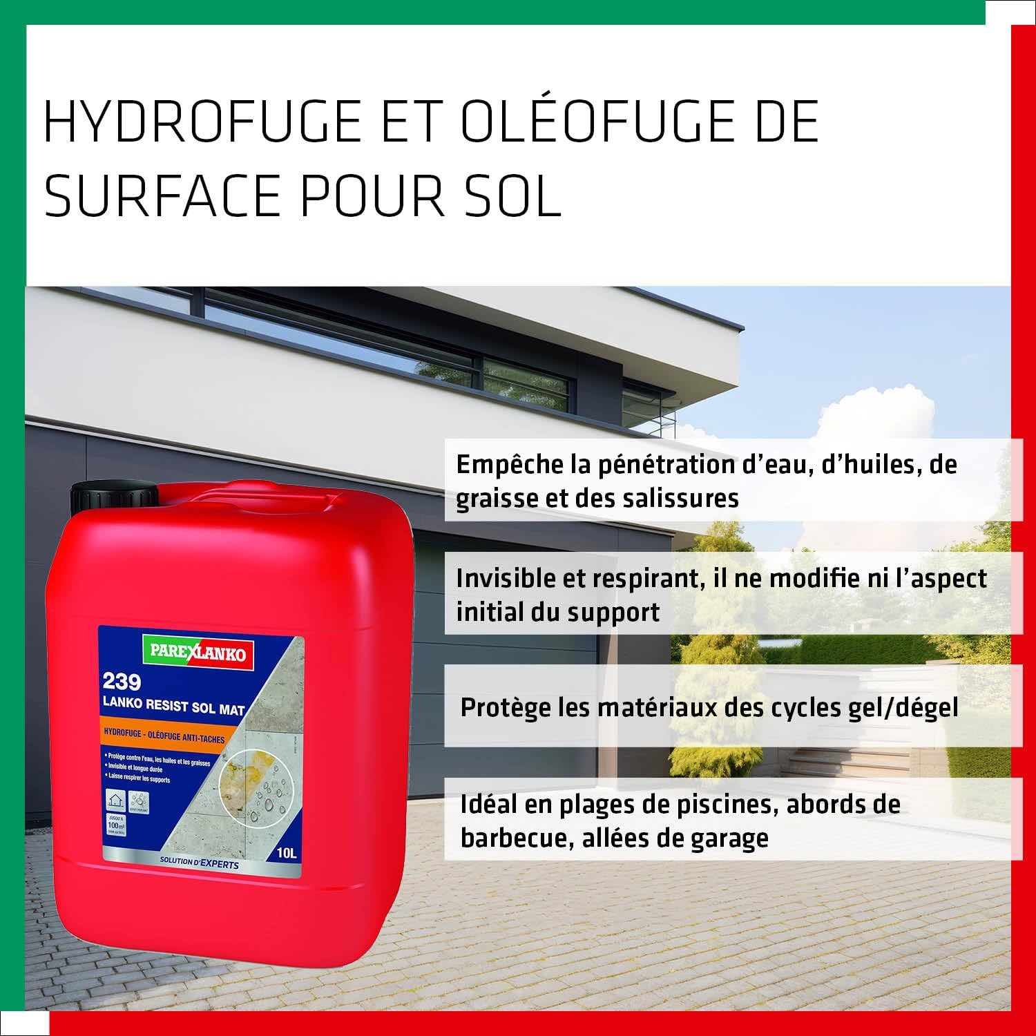 Thumbnail 2 de Parexlanko Hydrofuge et oléofuge de surface – 239 Lanko Resist Sol Mat, protection longue durée pour sols incolore
