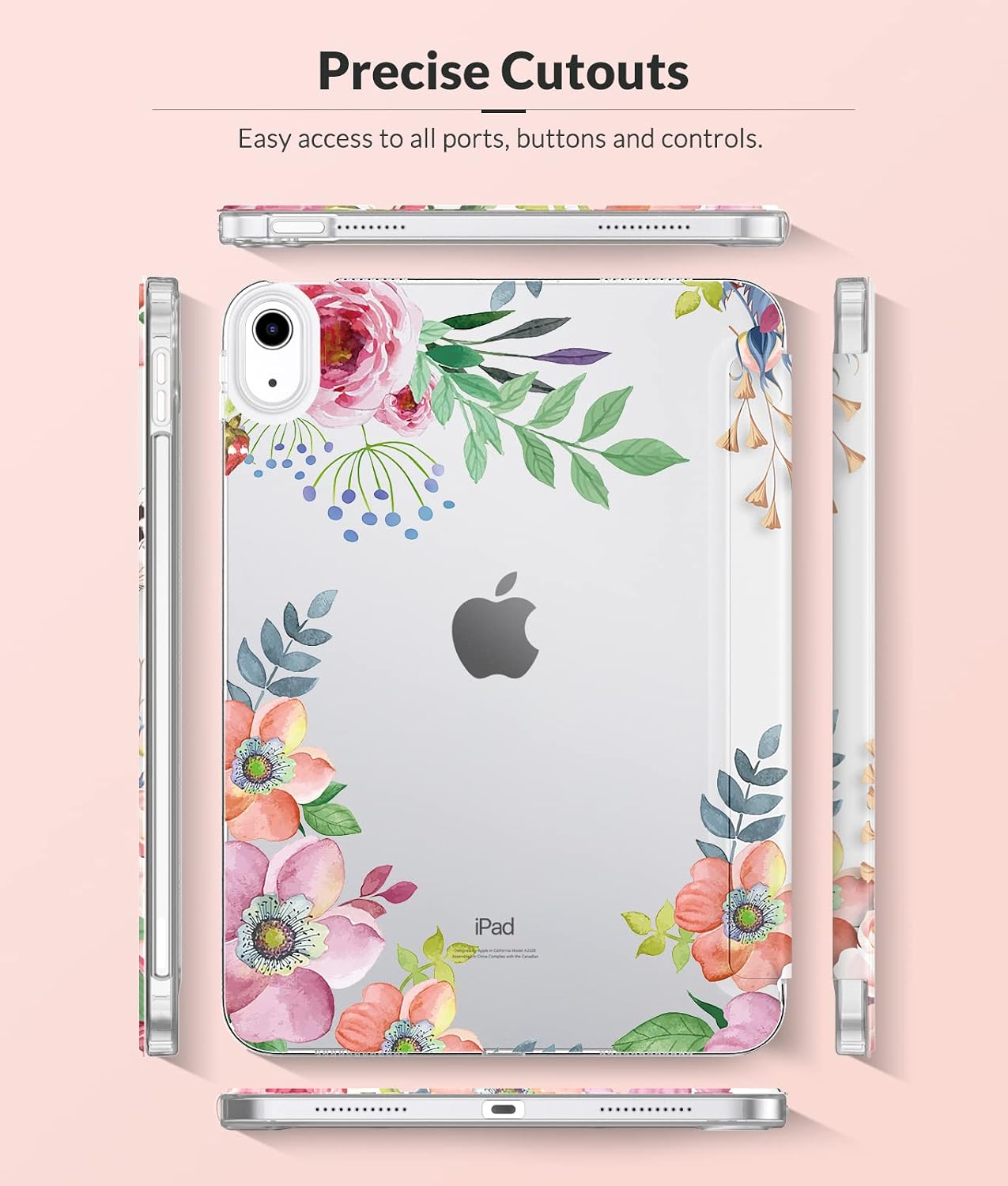 Thumbnail 5 de MoKo Case for New iPad (A16) 11th Gen 2025 / 10th Gen 2022 – Translucent Frosted Back, Auto Wake/Sleep, Touch ID Support