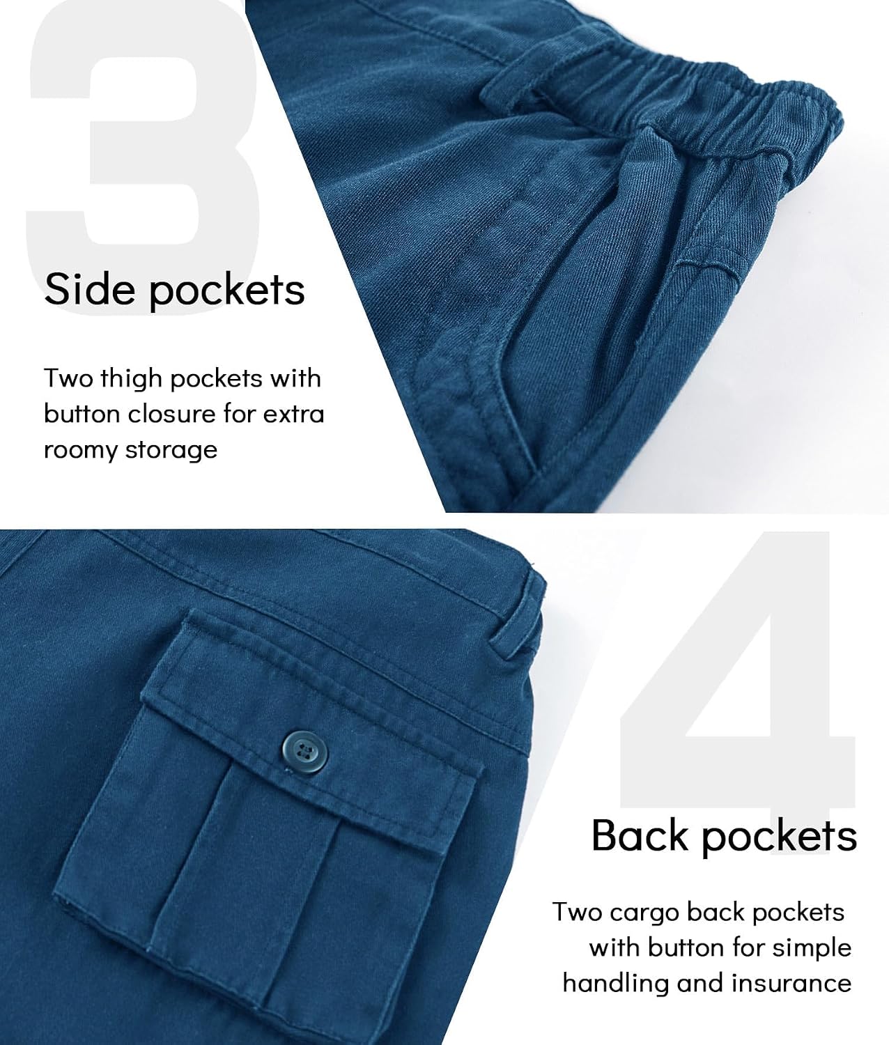 Thumbnail 5 de APTRO Men's Cargo Shorts, Relaxed Fit, Multi-Pocket Cotton Twill