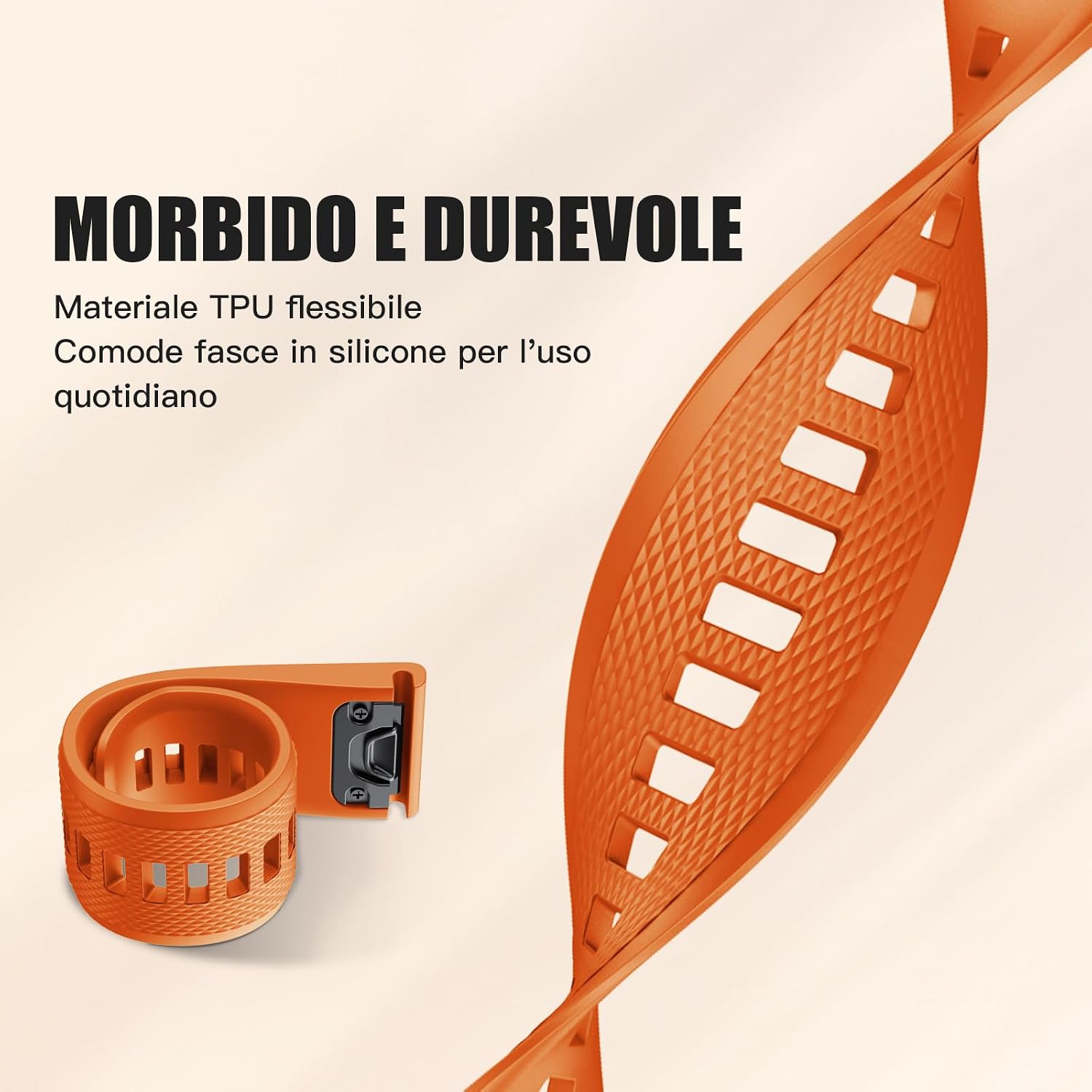 Detalle de Cinturino 22 mm per Garmin Fenix, Forerunner, Instinct, Epix e altro: stile e comodità quotidiana
