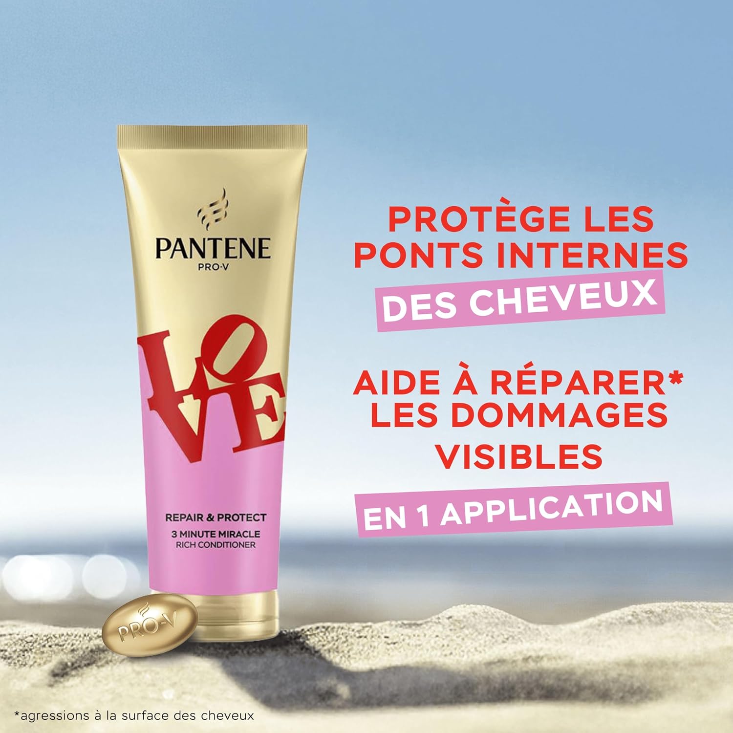 Thumbnail 3 de Pantene Pro-V x Robert Indiana Art Collection: Routine Repair et Protect (Shampooing 250 ml, Soin 220 ml, Masque 300 ml, Huile 100 ml) pour Cheveux Secs et Abîmés