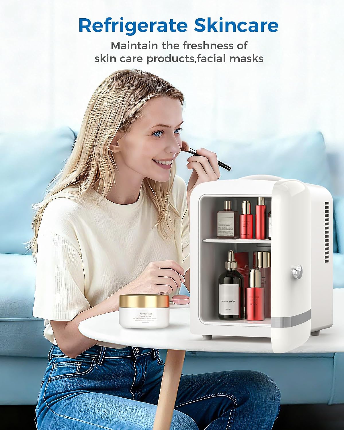 Thumbnail 6 de Electactic LY2504L2 Mini Cosmetic Fridge, 4L, AC/DC Power, White