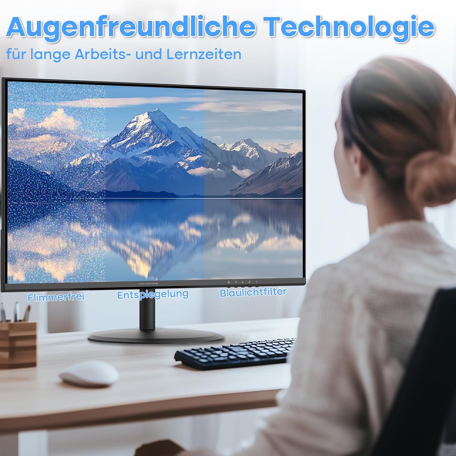 Thumbnail 4 de Minifire MF22X3AH Business-Monitor 22 Zoll (FHD, 1080p, FreeSync, 120 Hz) für Büro & Alltag