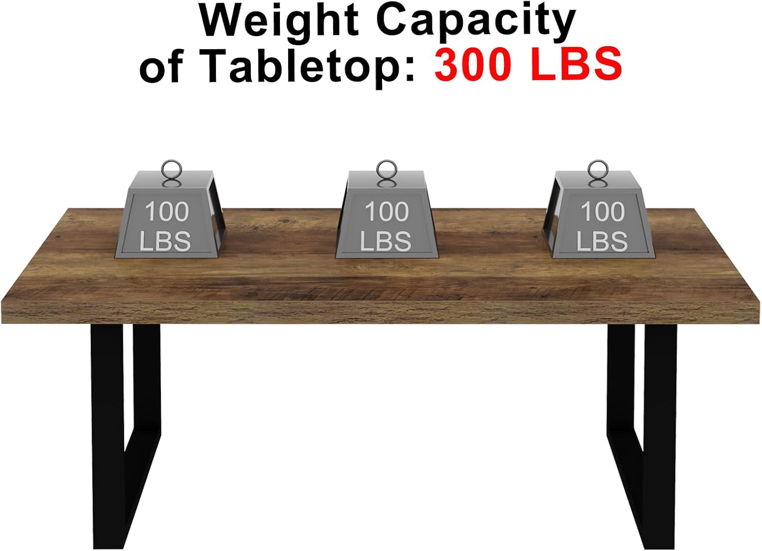 Thumbnail 3 de IBF Tavolino da caffè in rovere chiaro rettangolare per soggiorno, stile moderno minimal rustico