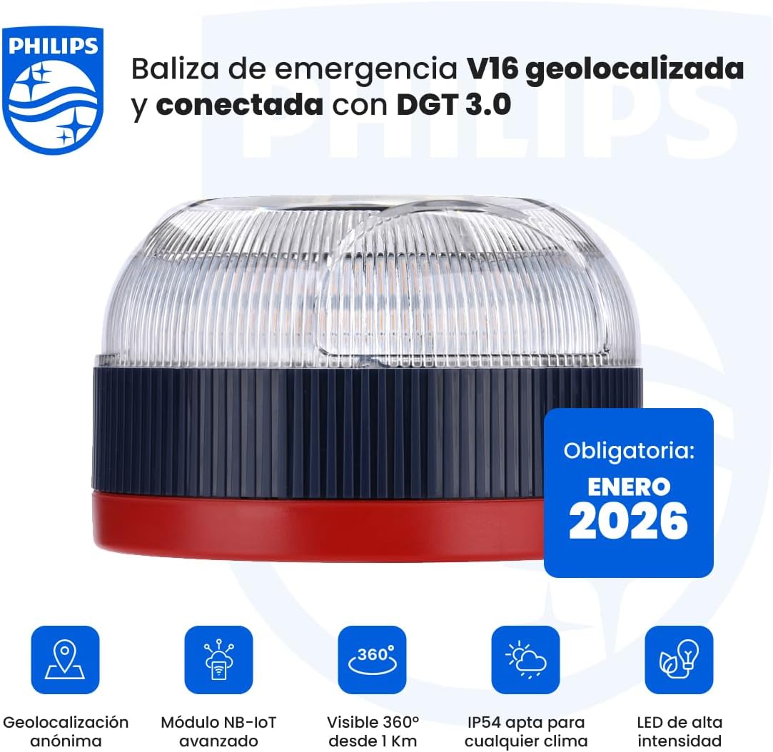Thumbnail 1 de Philips Baliza de Emergencia V16 con Geolocalización