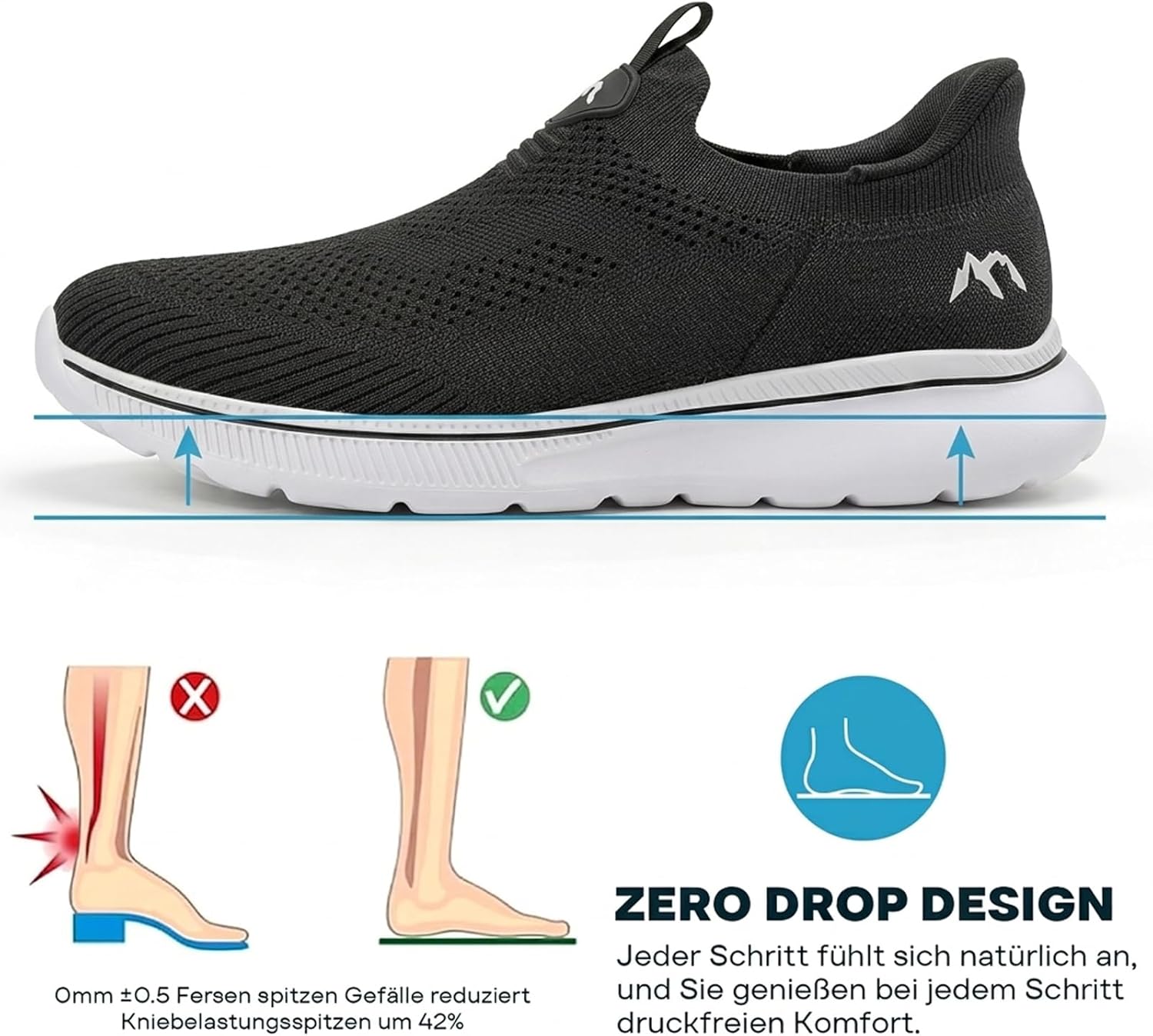 Thumbnail 4 de ODCKOI Sneaker Herren Slip-on: atmungsaktiver, leichter Freizeitschuh ohne Schnürsenkel
