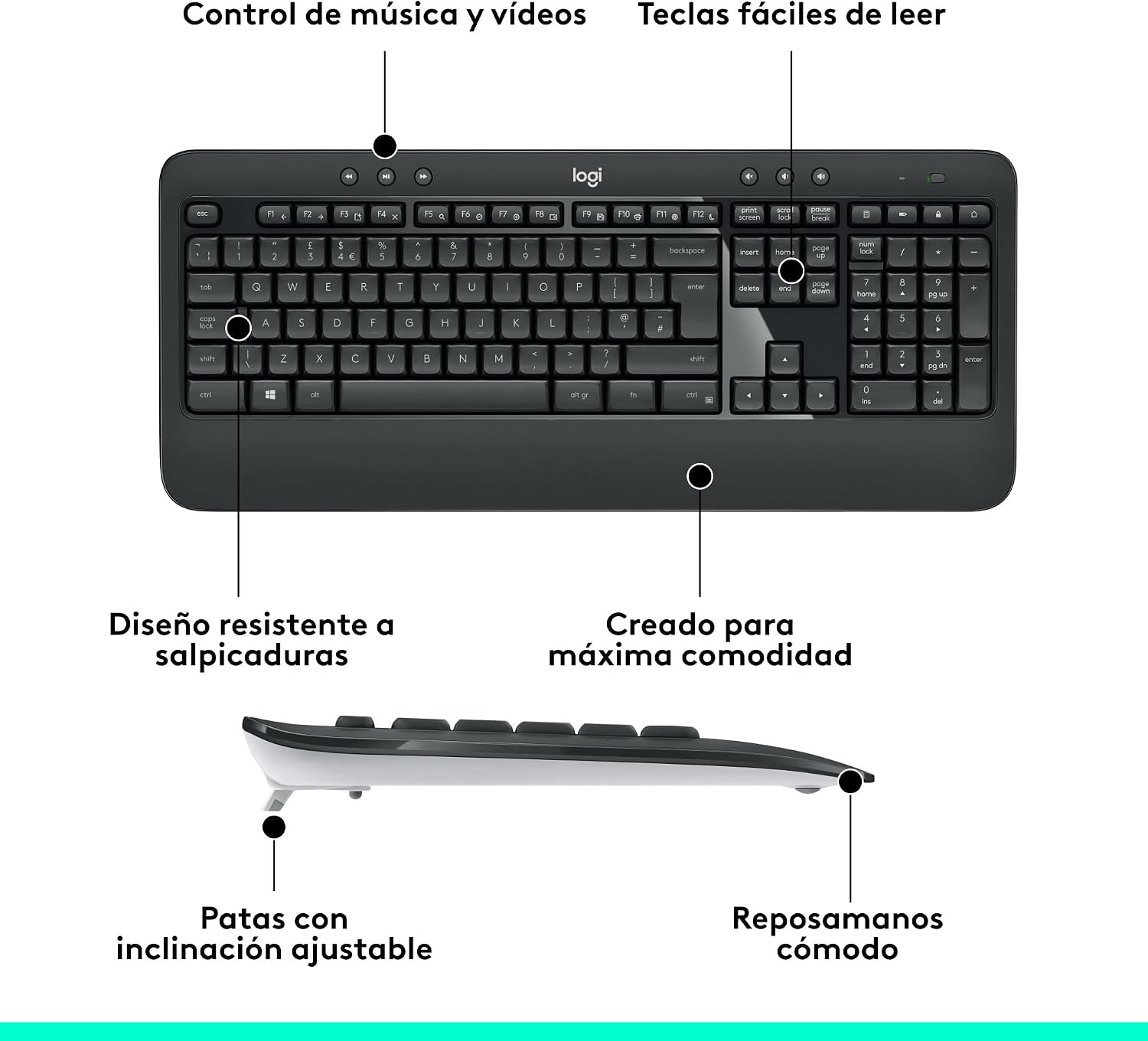 Thumbnail 6 de Logitech MK540 Advanced 3 años combo inalámbrico