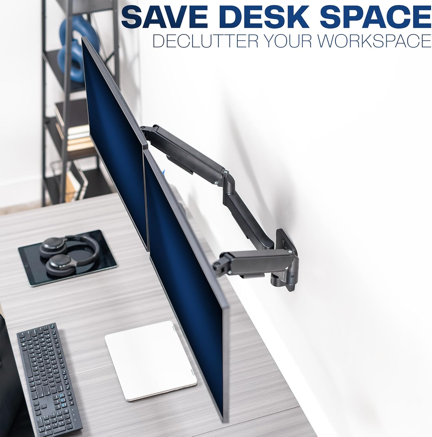 Thumbnail 3 de VIVO MOUNT-V002G Dual Monitor Wall Mount 27" 🖥