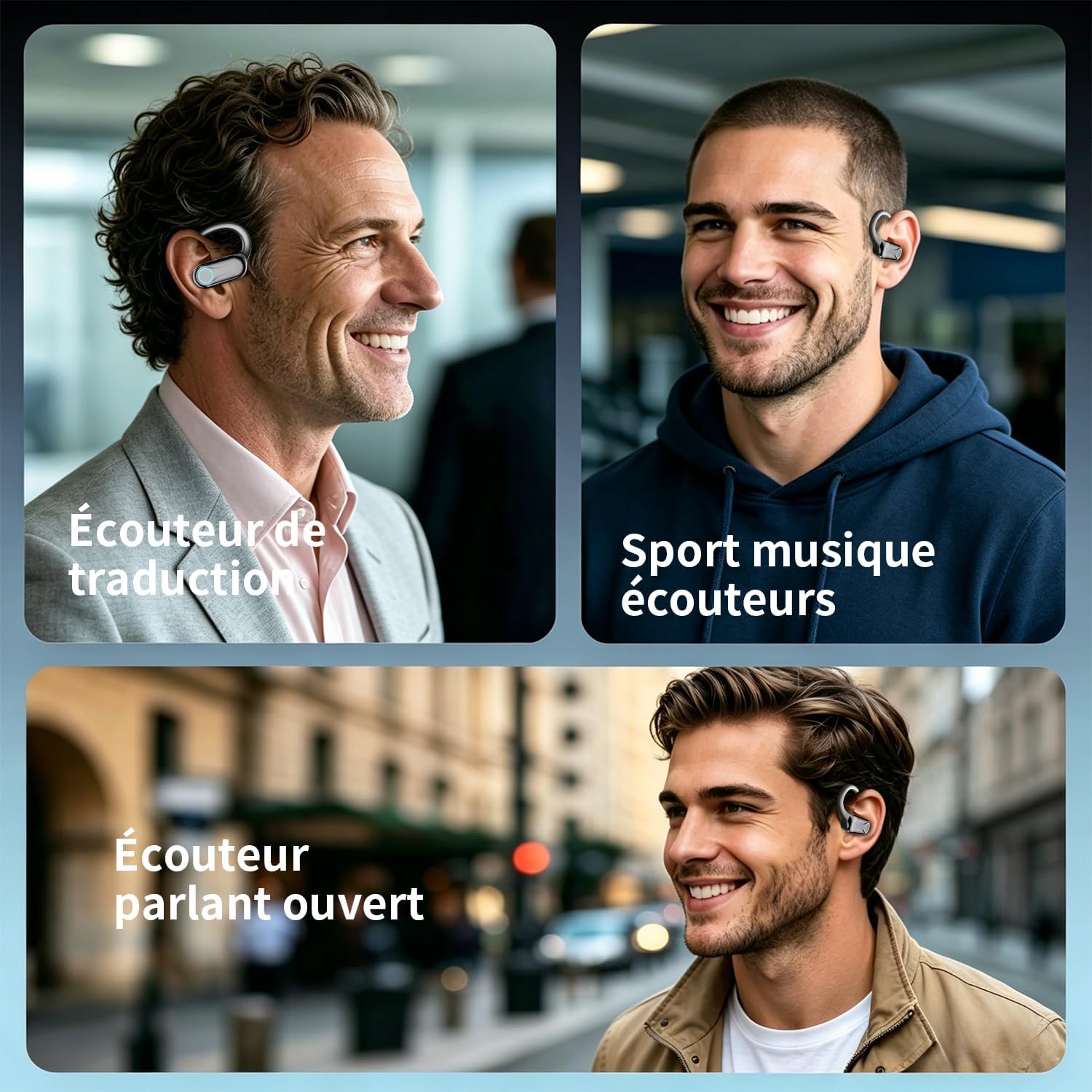 Thumbnail 6 de AI Écouteur Traducteur Vocal Instantané 3 en 1 — Traduction en Temps Réel, Bluetooth 6.1, 8 h d’écoute