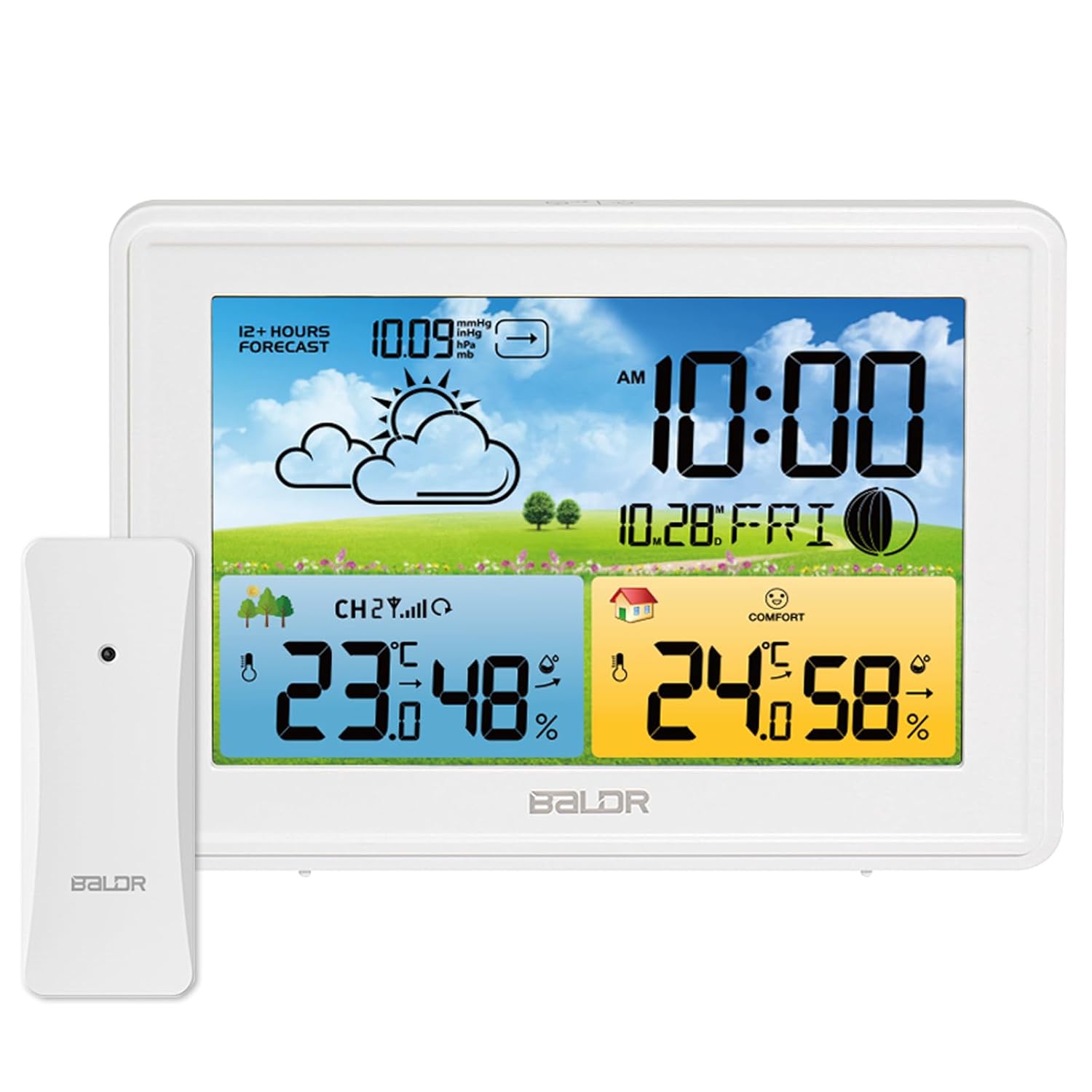 Station météo sans fil 1 capteur, écran LED