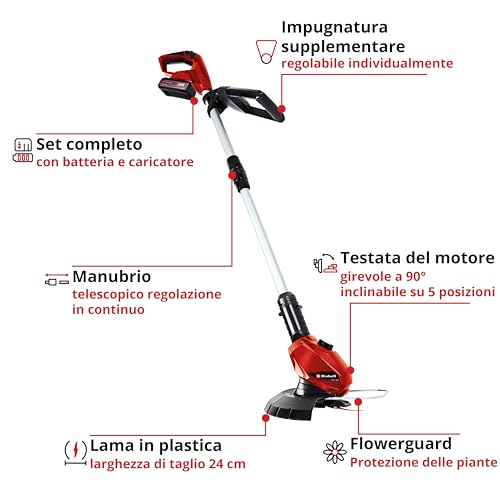 Detalle de Einhell GE-CT 18 Li Kit Tagliabordi a batteria con Power X-Change (1x 2,5 Ah)