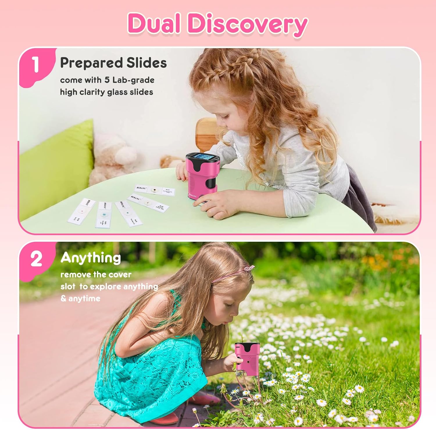 Thumbnail 4 de Microscope Enfant [Kit Complet] BEBANG – Microscopes de poche numérique 4K pour enfants 4–12 ans