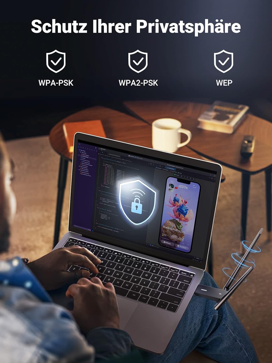 Thumbnail 6 de UGREEN AC1300 WLAN Adapter für PC 💻