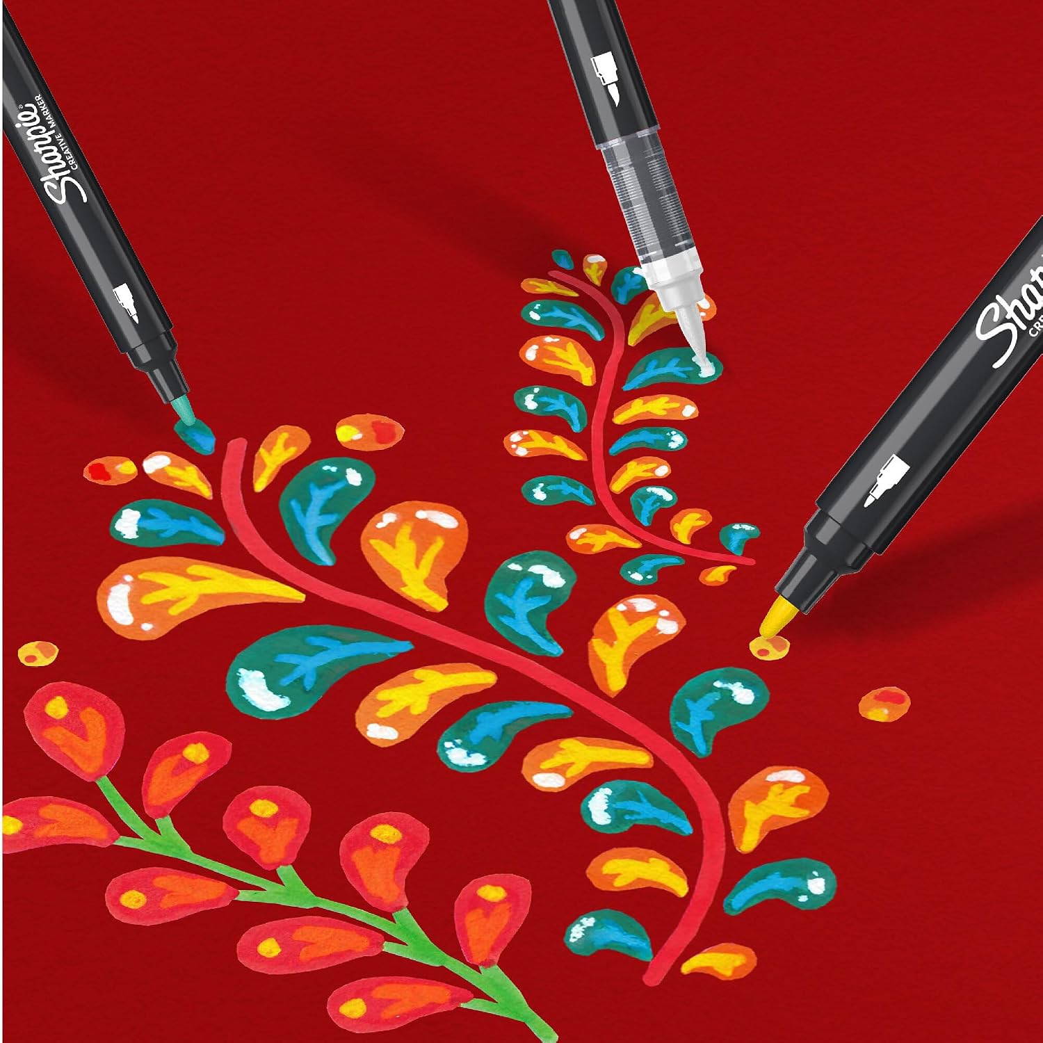 Thumbnail 5 de Sharpie Creative Marker Acrylic Paint Pens 12-pack 🎨